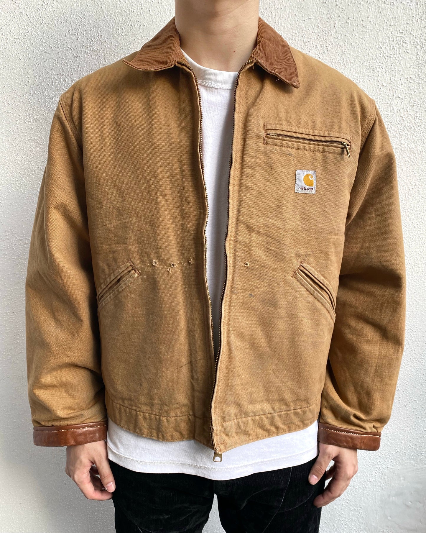 1990S BROWN CARHARTT DETROIT JACKET (L)