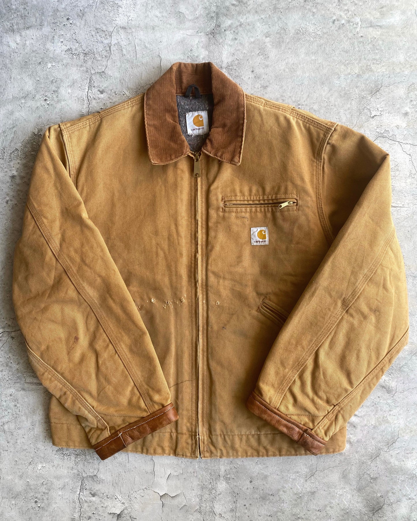 1990S BROWN CARHARTT DETROIT JACKET (L)
