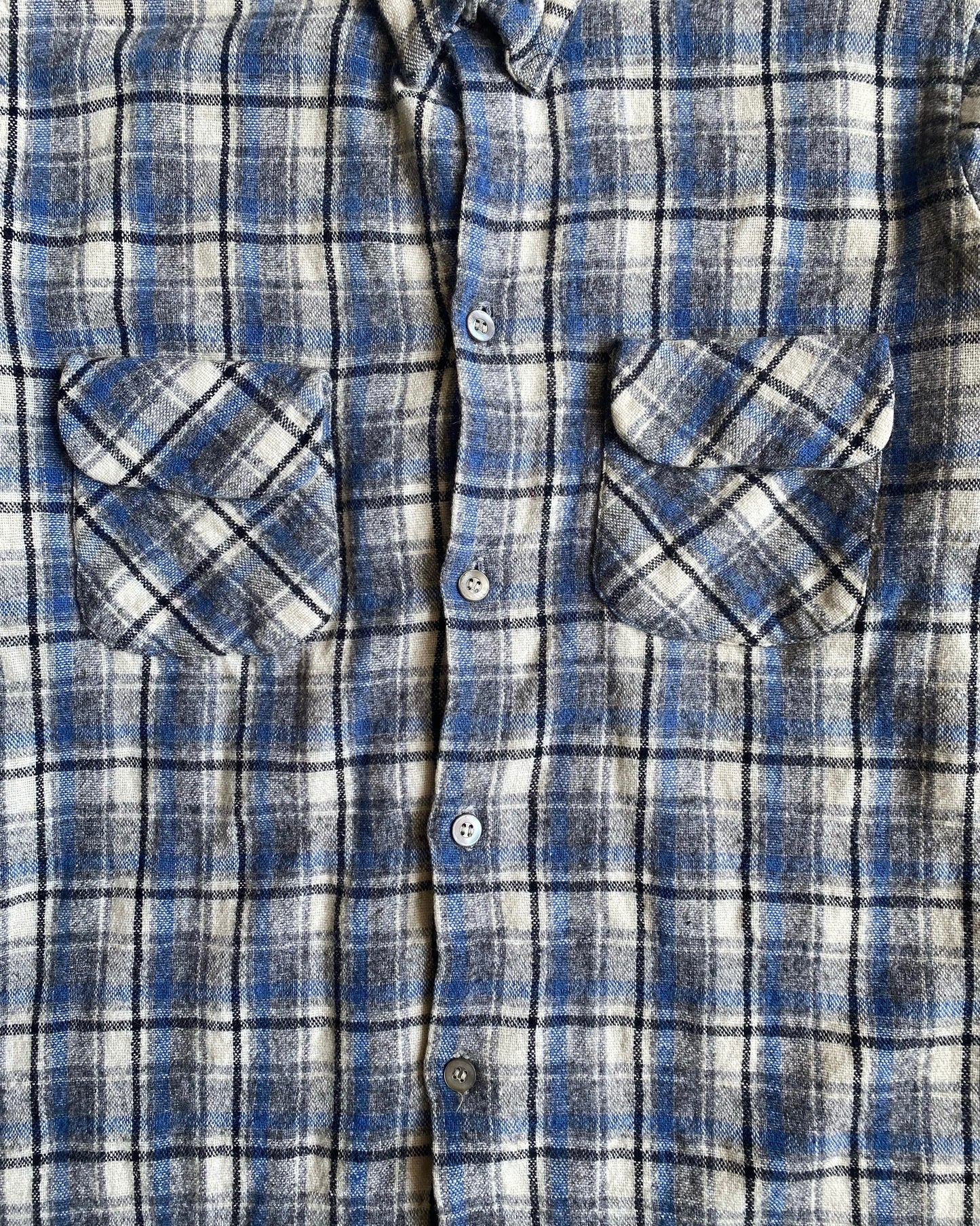 1950S TOWNCRAFT LOOP COLLAR WOOL FLANNEL (M)