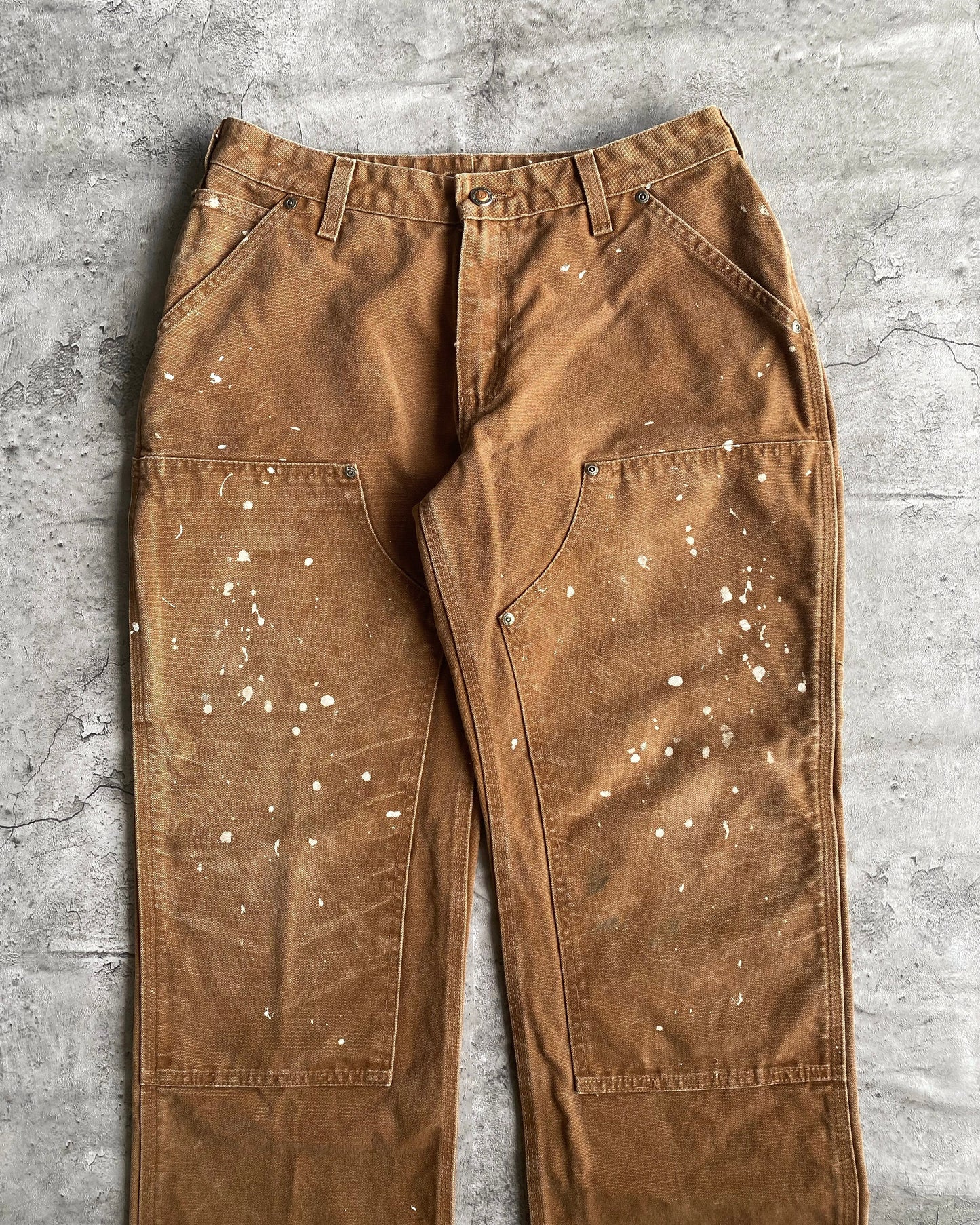 1990S PAINTED CARHARTT DOUBLE KNEE RELEASED HEM PANTS (30X28)