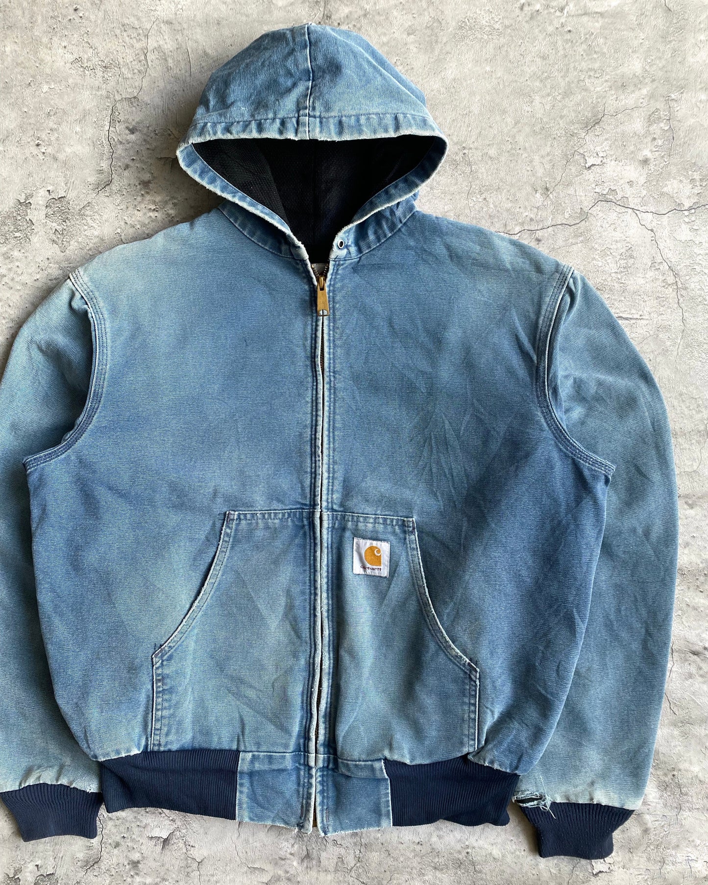 1990S FADED CARHARTT HOODED JACKET (M/L)