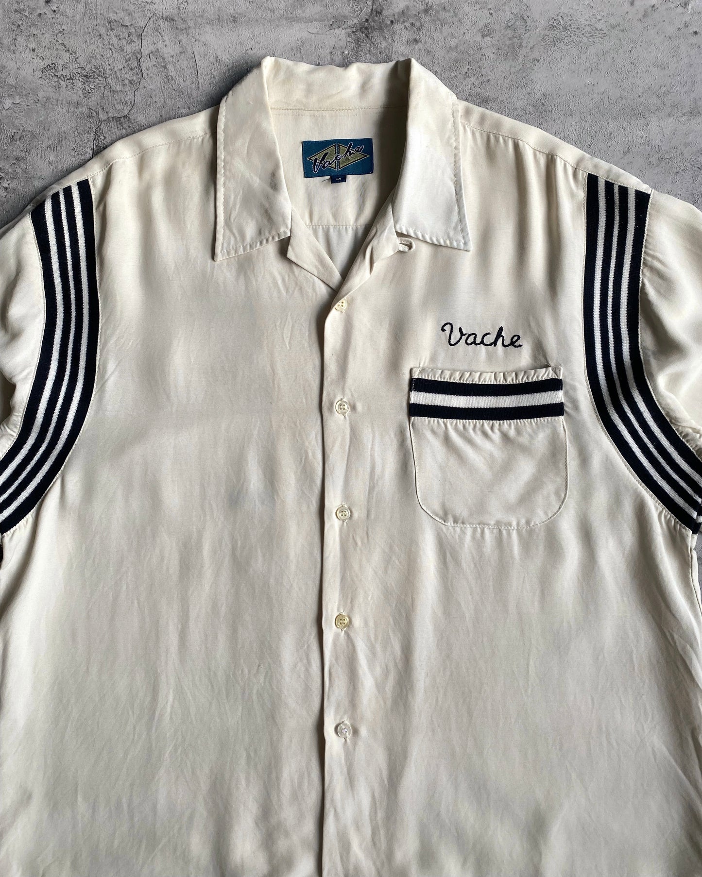 1980S ‘PARADISE’ RAYON BOWLING SHIRT (M/L)