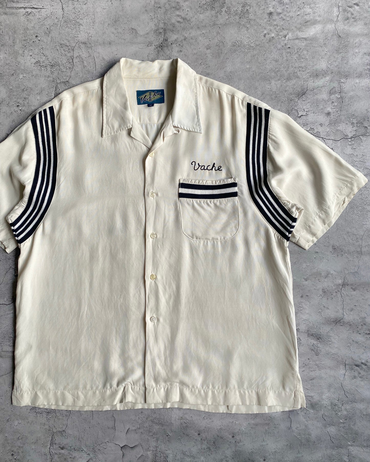 1980S ‘PARADISE’ RAYON BOWLING SHIRT (M/L)