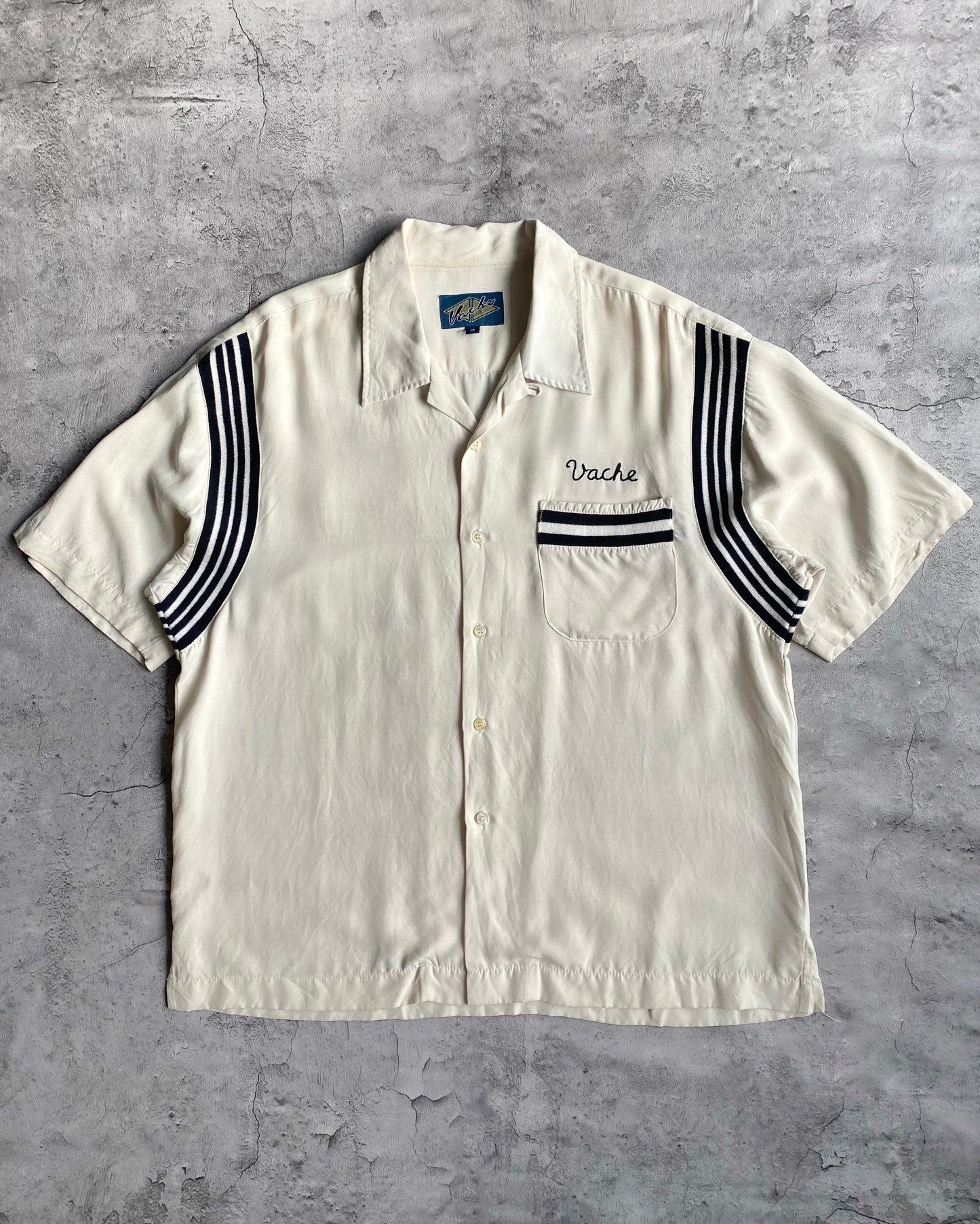 1980S ‘PARADISE’ RAYON BOWLING SHIRT (M/L)
