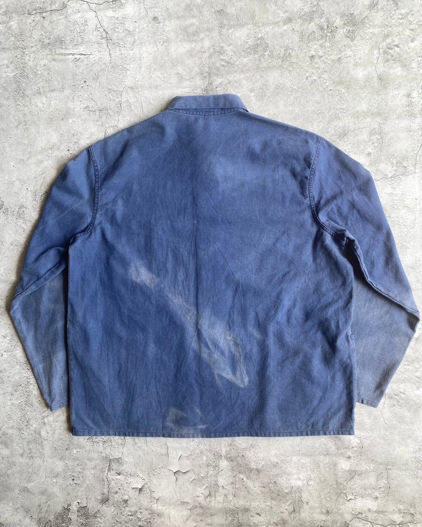 1970S SUN FADED FRENCH CHORE JACKET (L/XL)