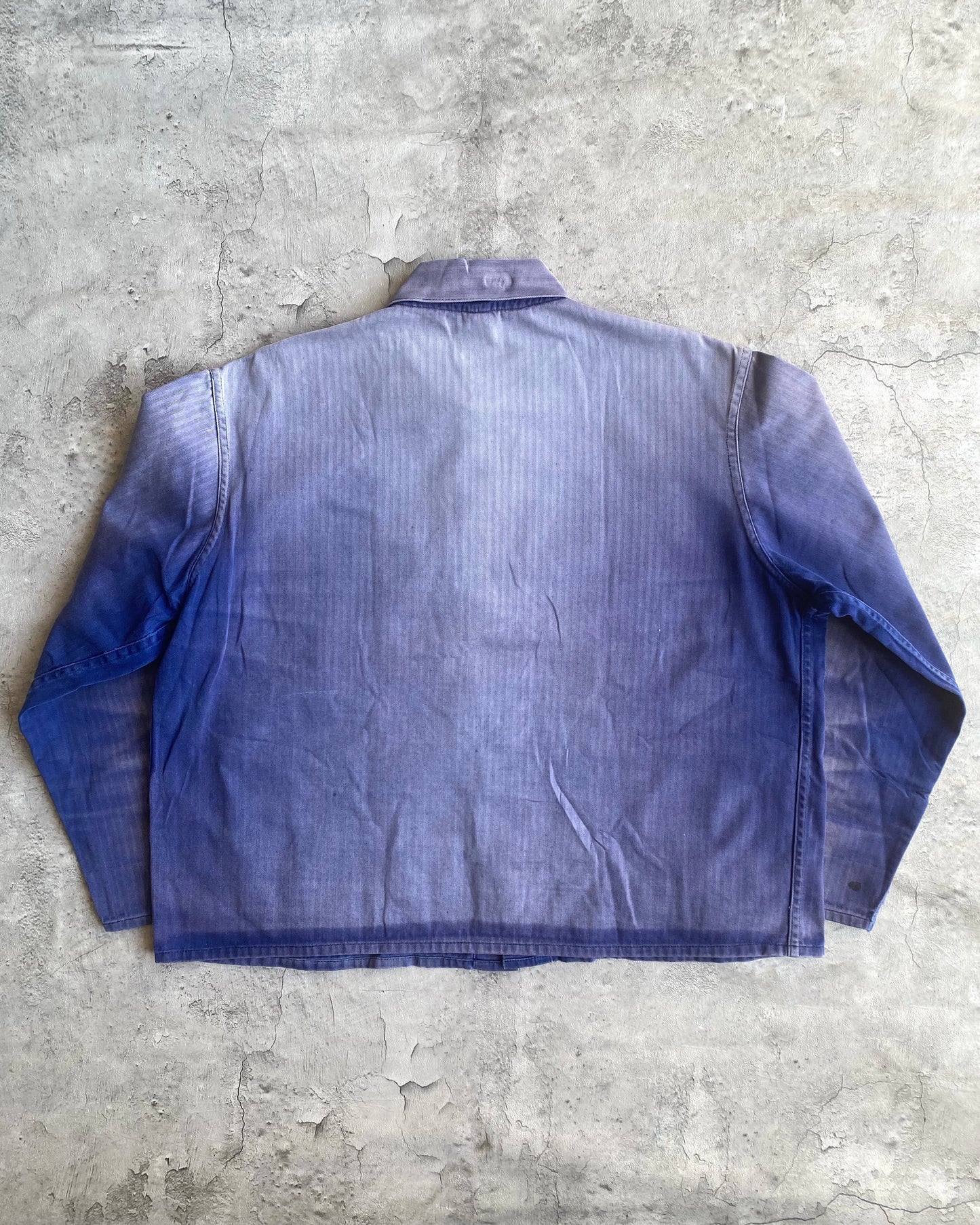 1960S SUN FADED CROPPED HBT FRENCH CHORE JACKET (S-L)