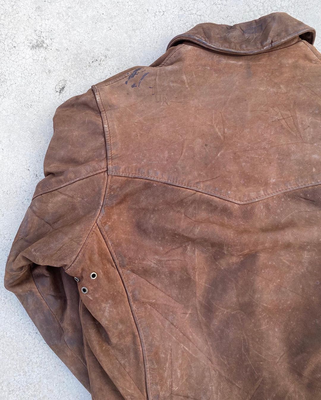 1980S SCHOTT BROWN LEATHER JACKET (M/L)