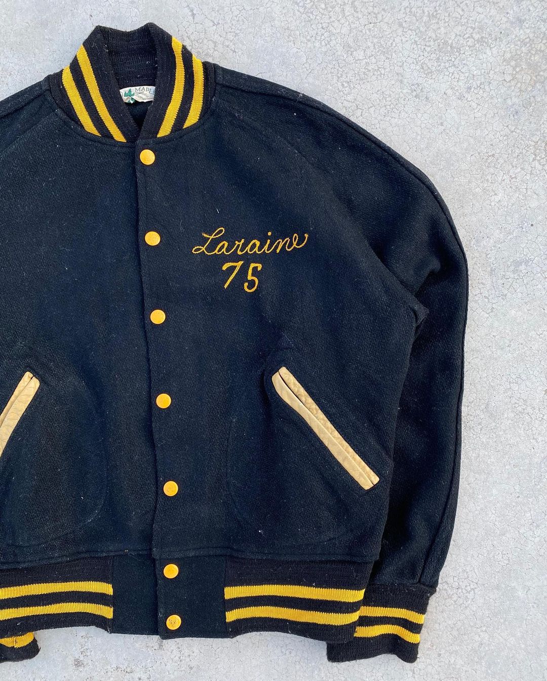 1975 “LINCOLN VOLLEYBALL” CHAINED STITCHED VARSITY JACKET (S/M)
