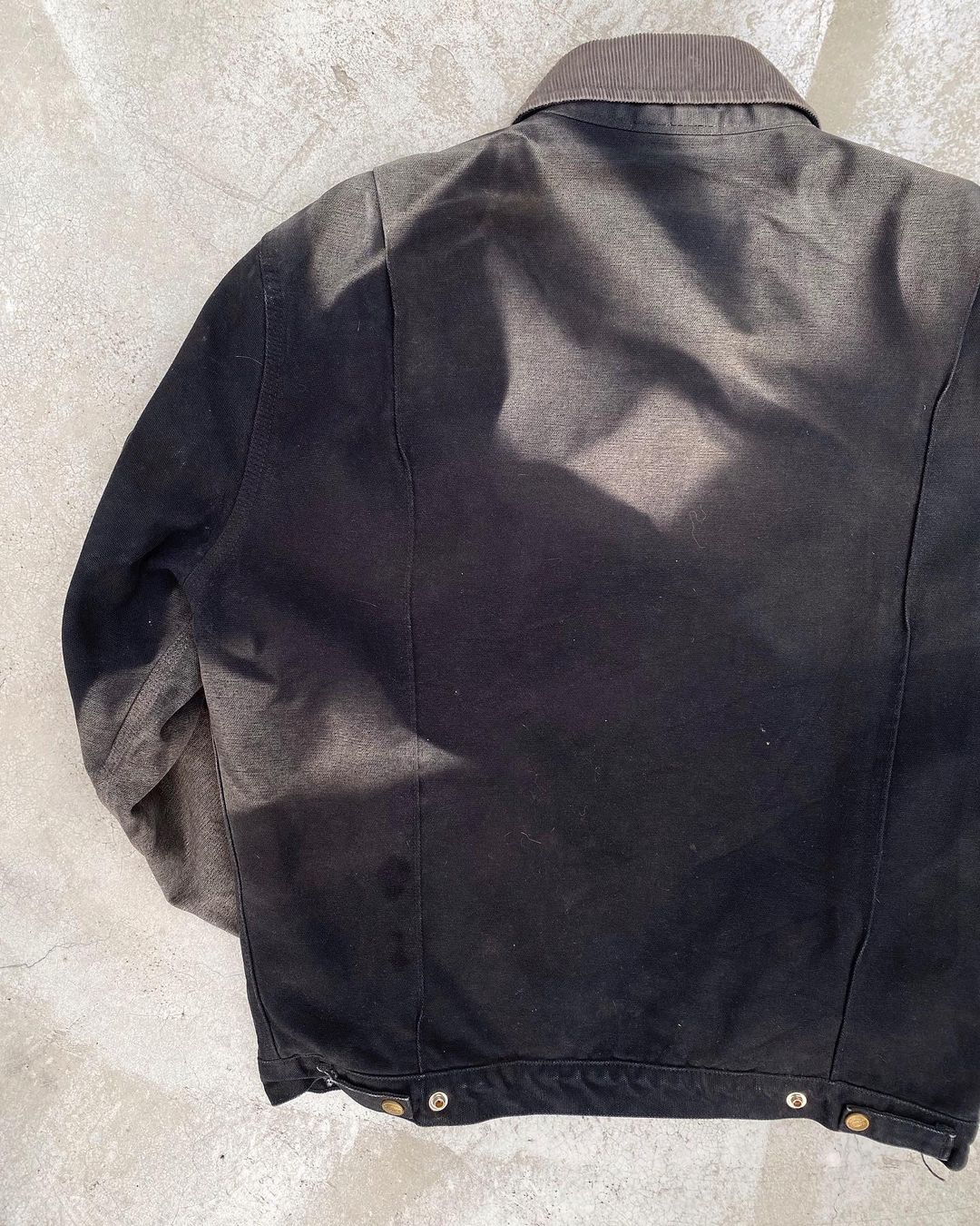 1990S SUN FADED ‘CREW 7’ BLACK DICKIES DETROIT JACKET