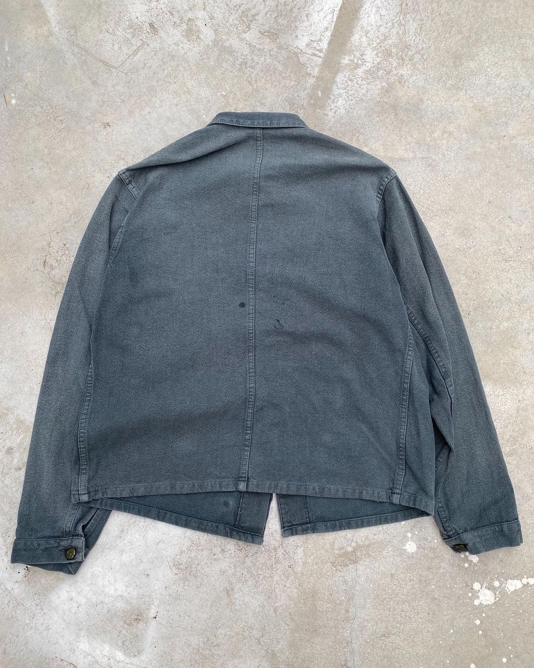 1980s Sun Faded Salt & Pepper French Workwear