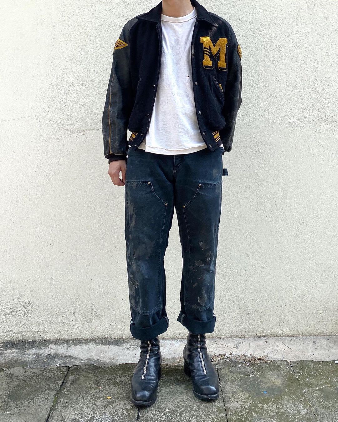 1990s Black Carhartt Double Knee Pants (32x30)