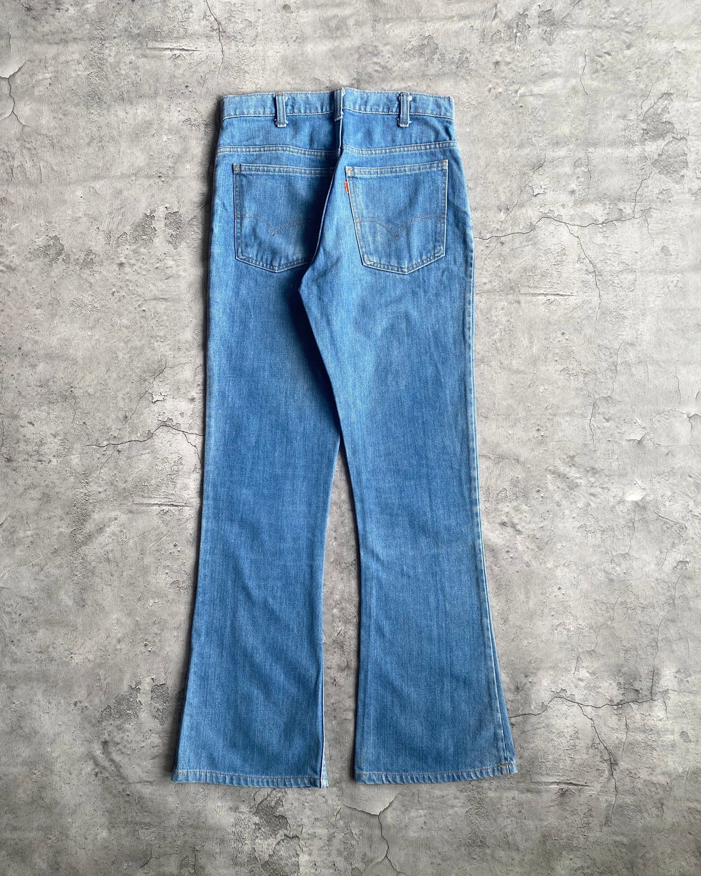 1970S FADED BLUE LEVI'S 646 BOOTCUT JEANS (30X34)