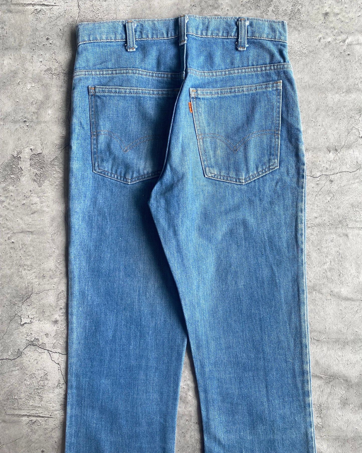 1970S FADED BLUE LEVI'S 646 BOOTCUT JEANS (30X34)