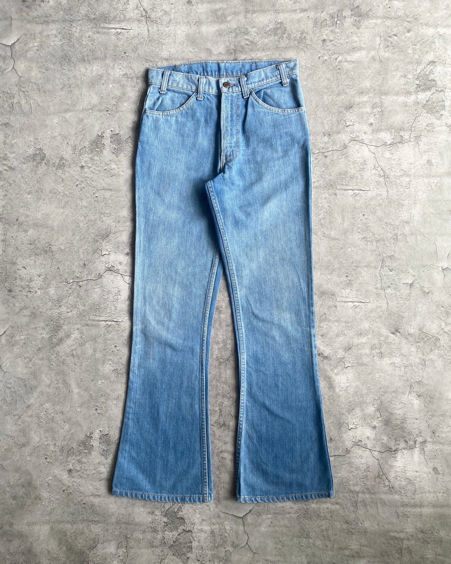 1970S FADED BLUE LEVI'S 646 BOOTCUT JEANS (30X34)