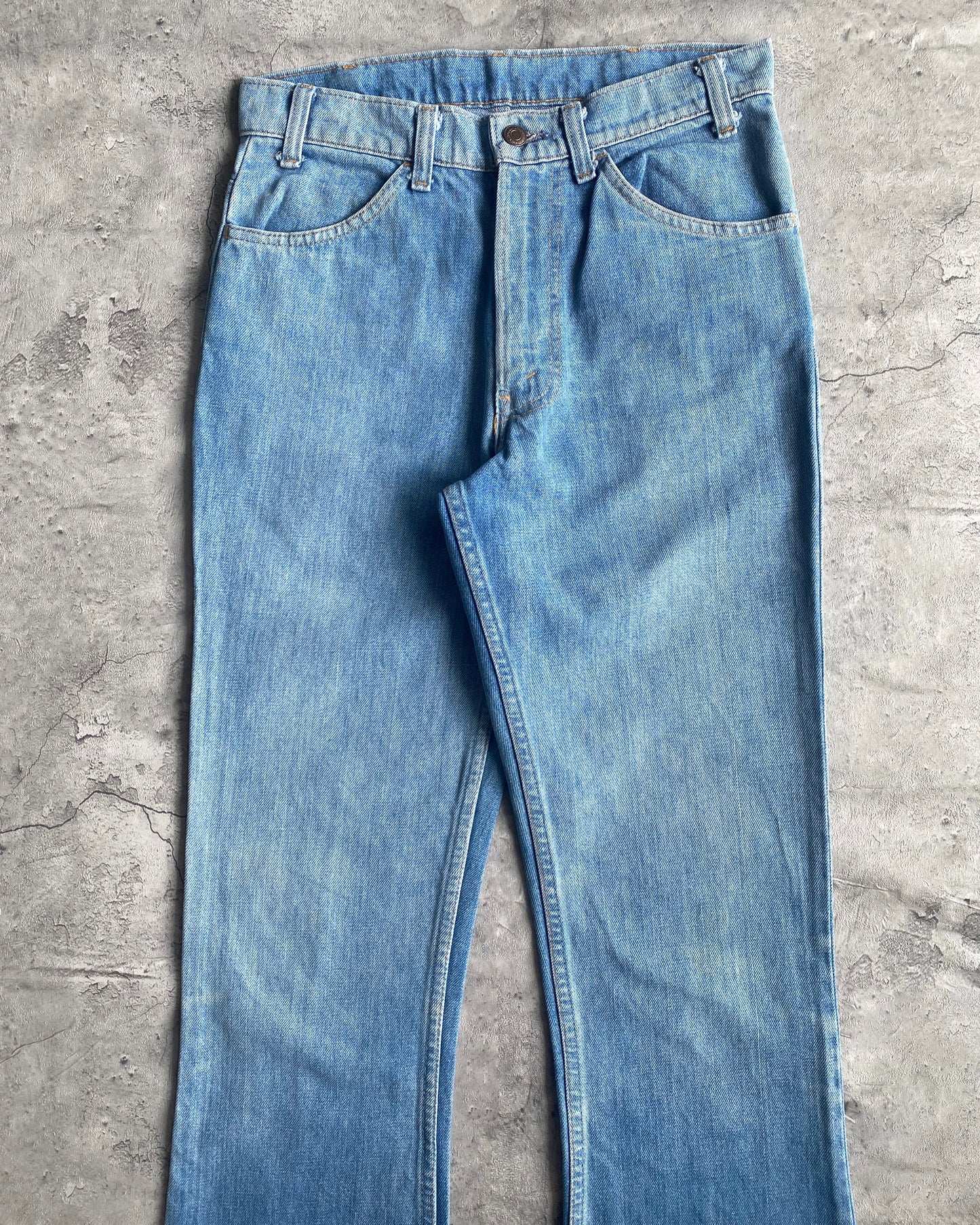 1970S FADED BLUE LEVI'S 646 BOOTCUT JEANS (30X34)