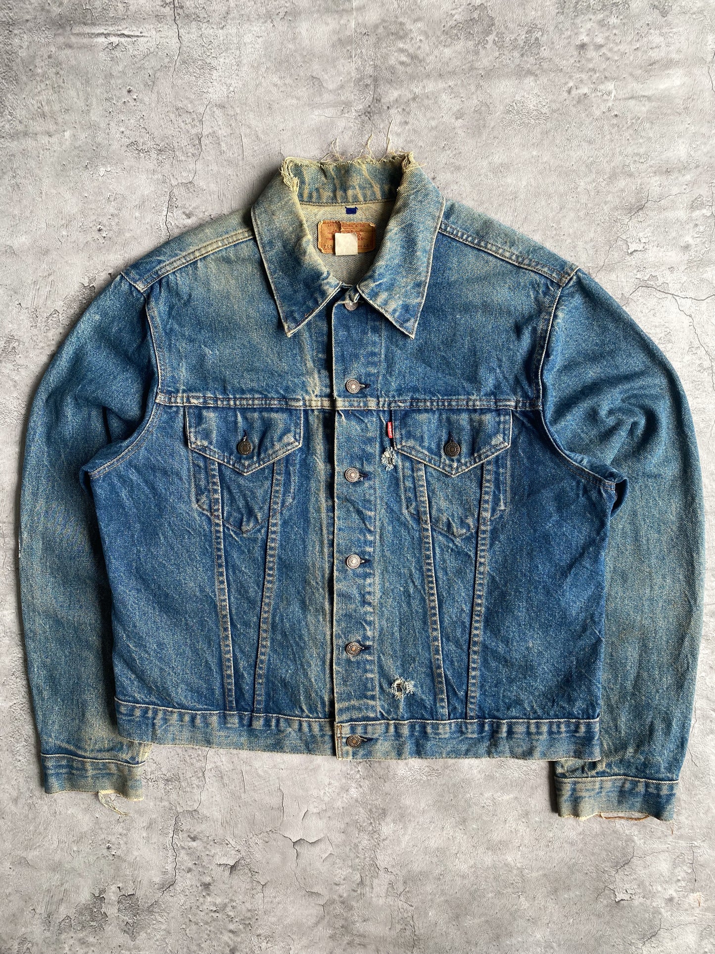 1980S FADED WASHED LEVI'S TYPE III TRUCKER JACKET (L)