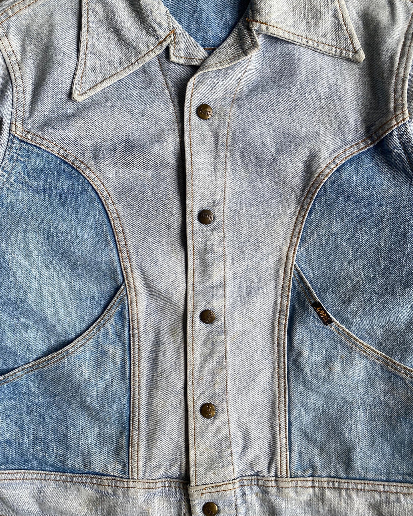 1970S LEE REVERSIBLE WESTERN DENIM JACKET (S/M)