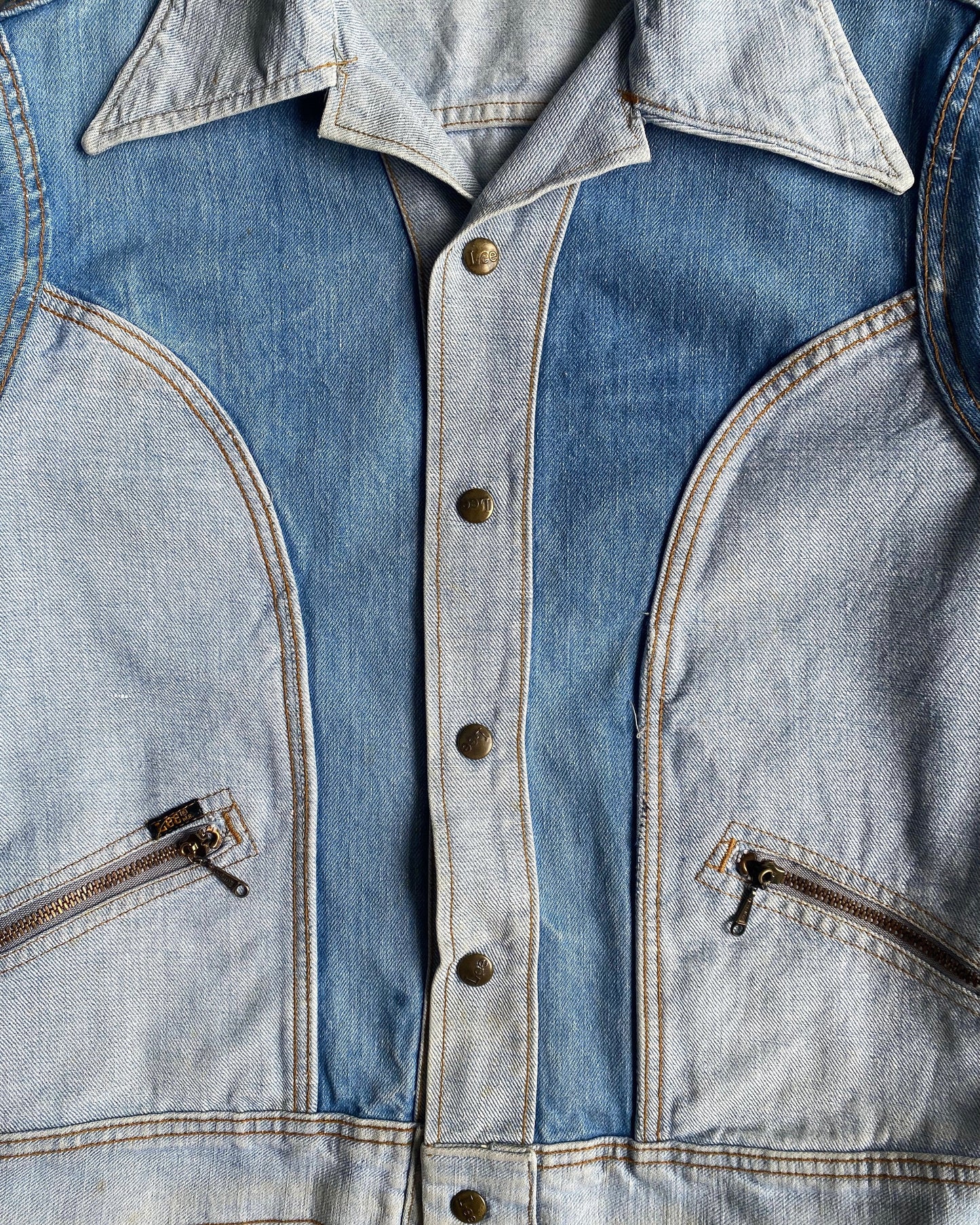 1970S LEE REVERSIBLE WESTERN DENIM JACKET (S/M)