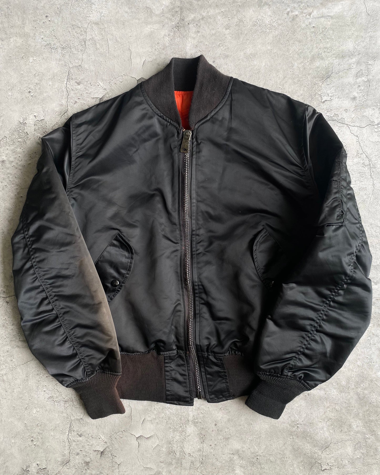 1980S SUN FADED NYLON REVERSIBLE BOMBER JACKET (M-XL)