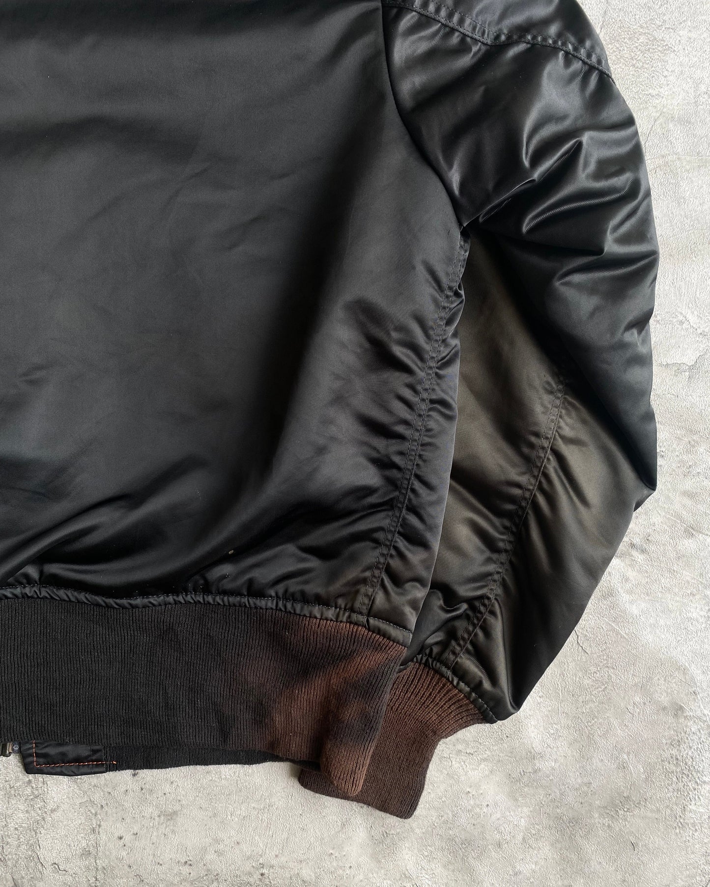 1980S SUN FADED NYLON REVERSIBLE BOMBER JACKET (M-XL)
