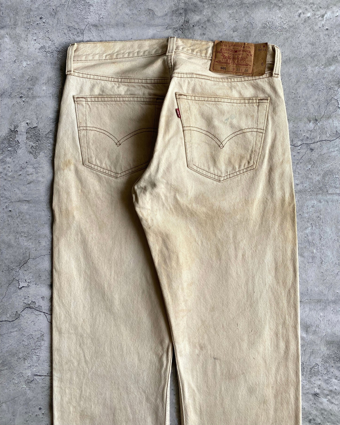 1990S LATTE LEVI'S 501 JEANS (31X36)