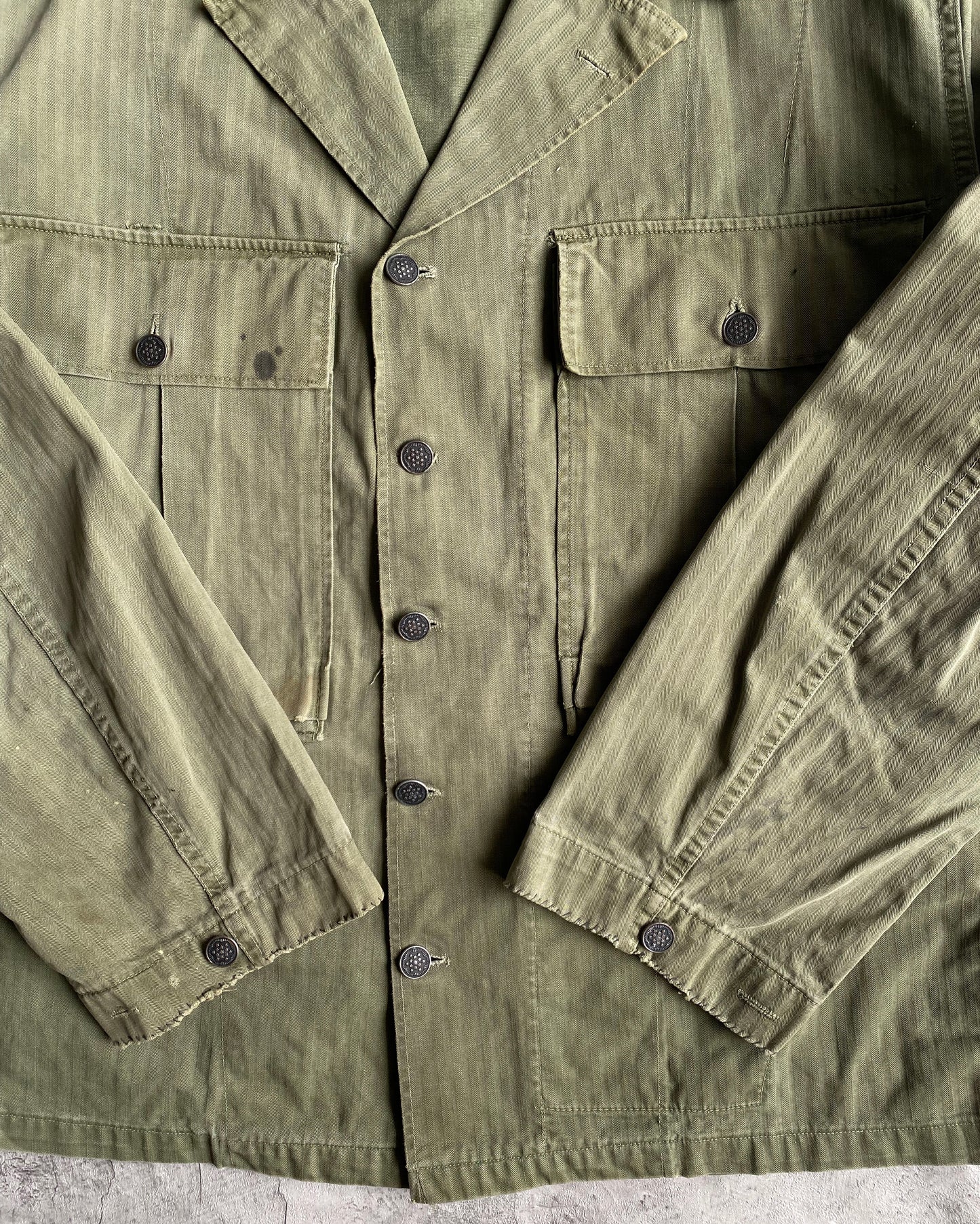1940S WWII M43 HBT 13 STARS US ARMY SHIRT (M/L)