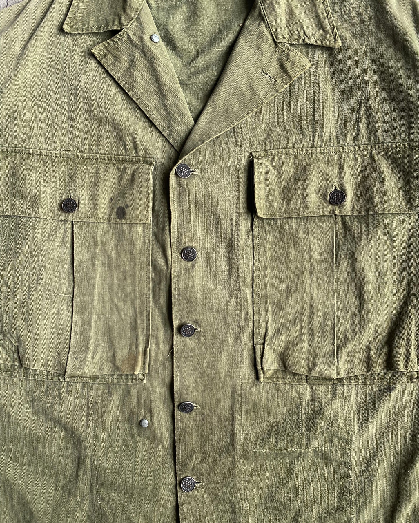 1940S WWII M43 HBT 13 STARS US ARMY SHIRT (M/L)