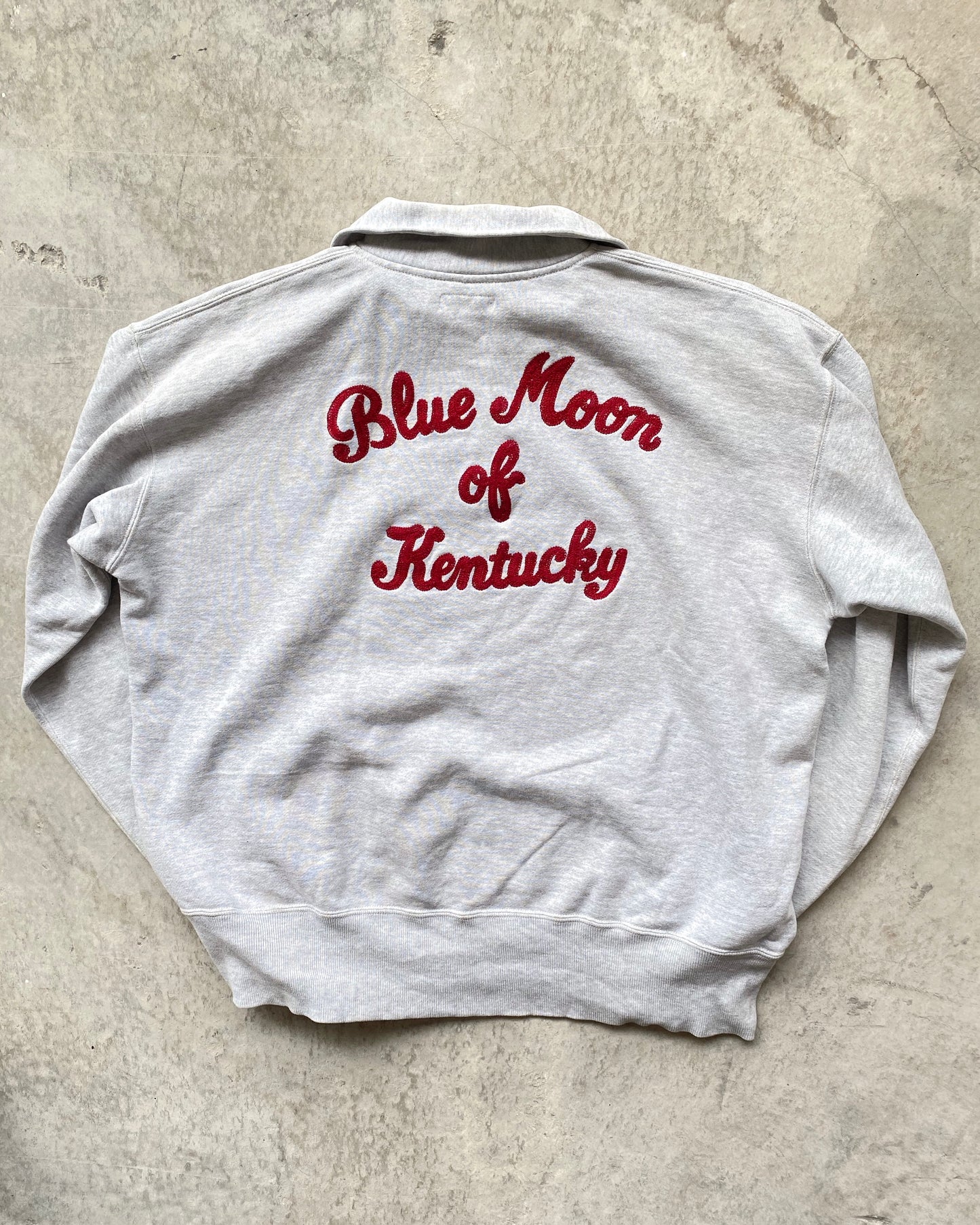 1990S MCCOY 'BLUE MOON OF KENTUCKY' HALF ZIP SWEATSHIRT (S-L)