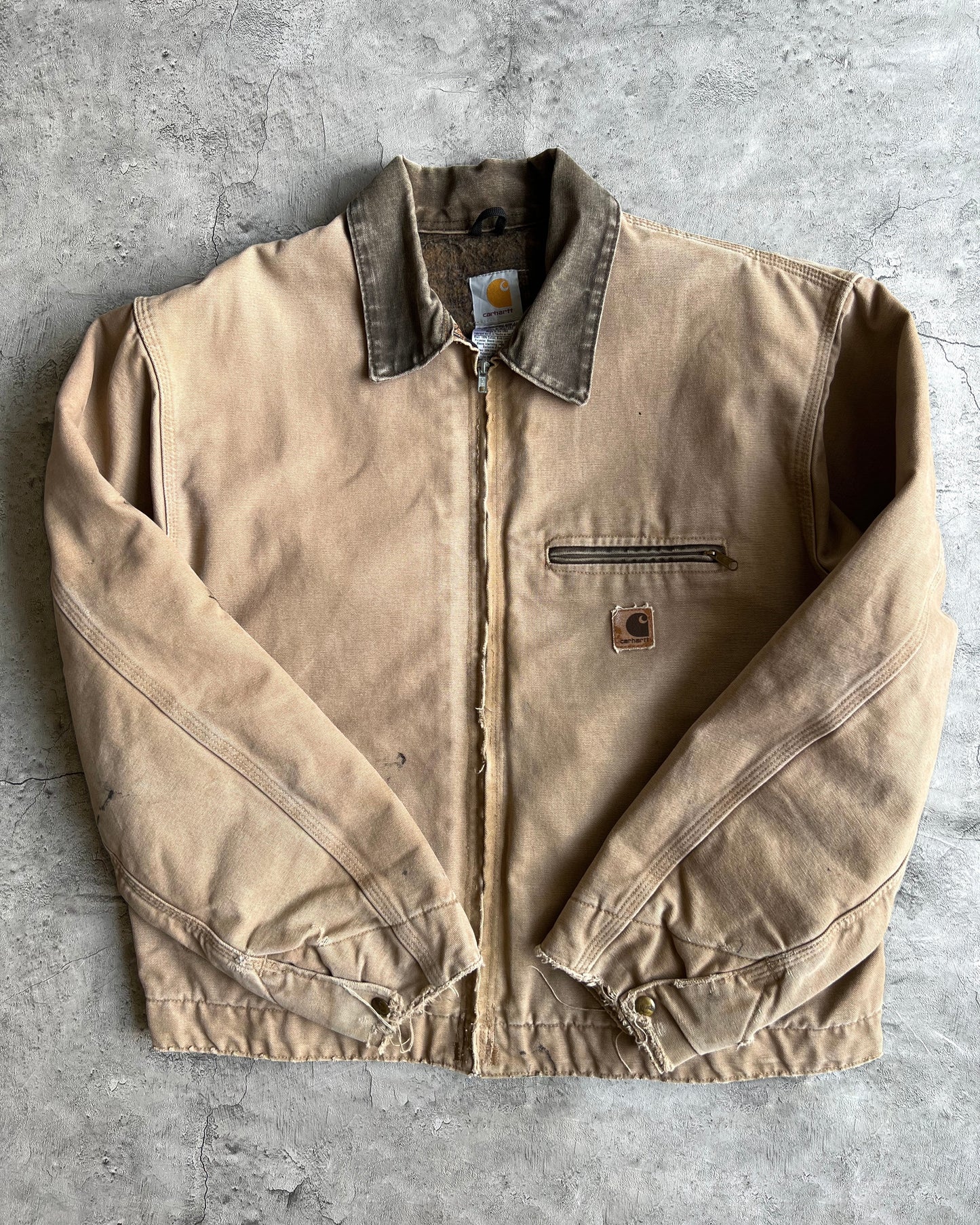 1990S TAN CARHARTT DETROIT WORK JACKET (XL)