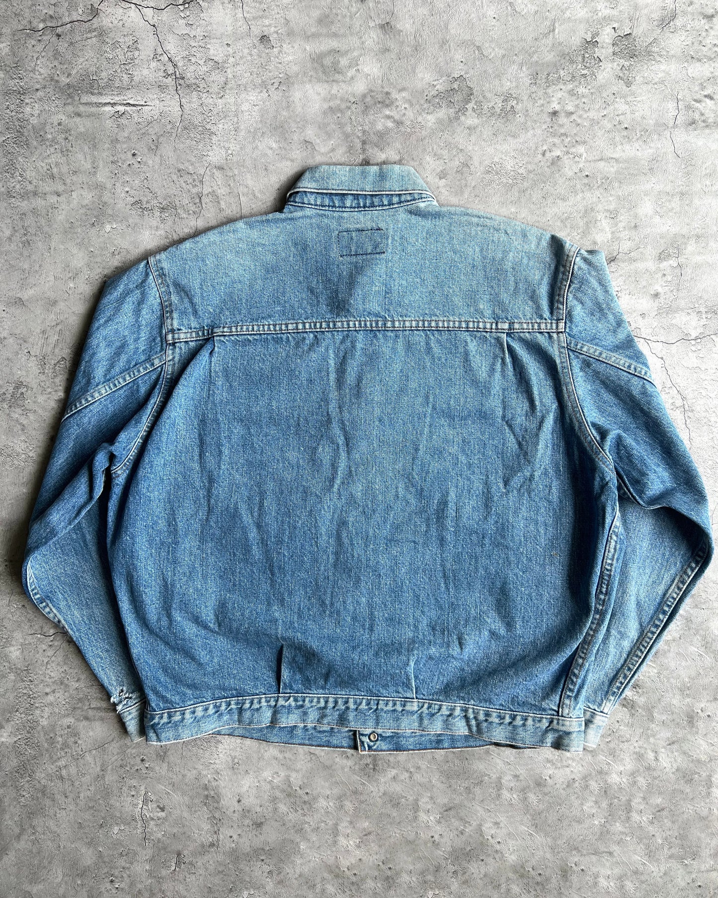 1990S FADED LEVI'S TYPE II SASHIKO DENIM JACKET (L/XL)