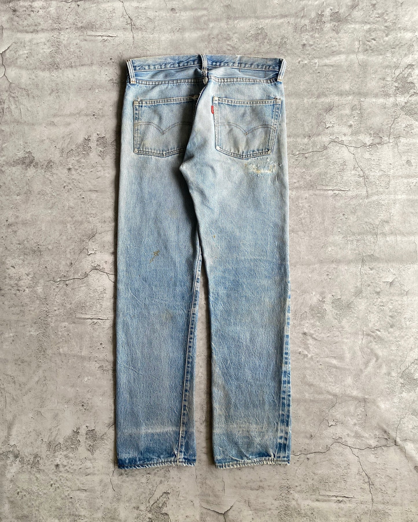 1970S BORO REPAIRED LEVI'S 501 REDLINE SELVEDGE JEANS (32X30)