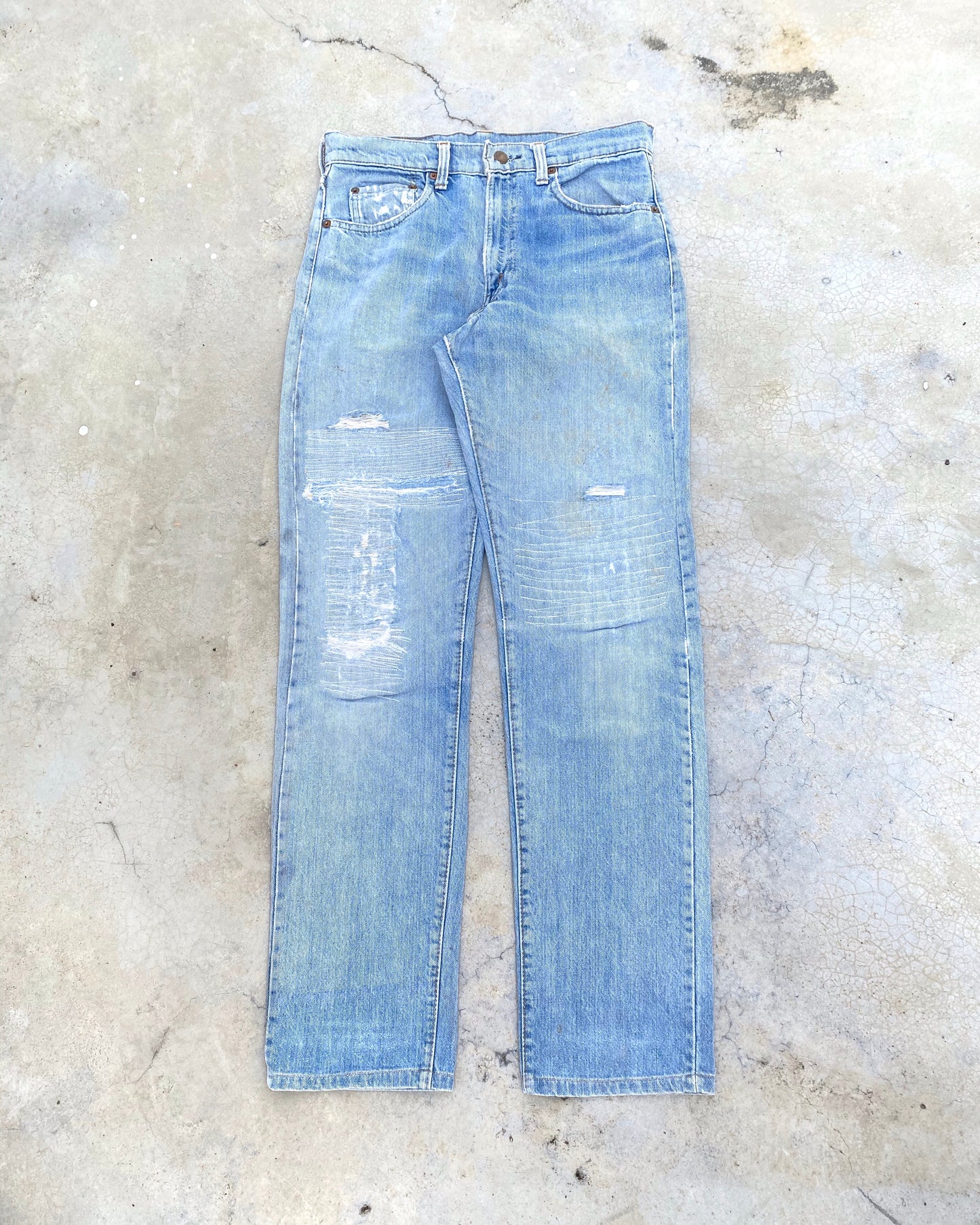 1980S LEVI’S 505 REPAIRED JEANS (30X34)