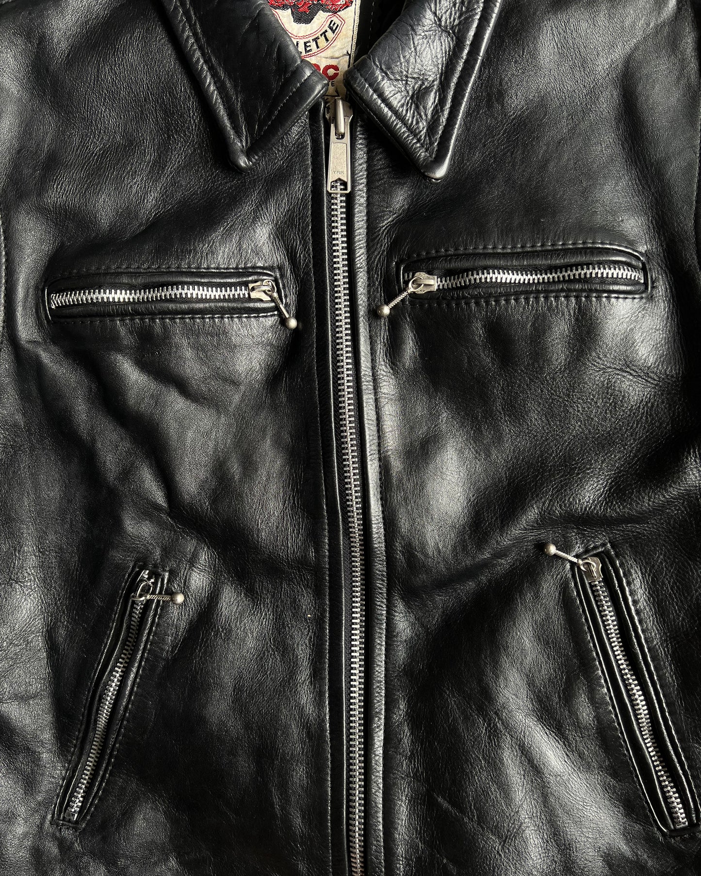 1980S/1990S GIGOLO ACDC HIGHWAYMAN LEATHER JACKET (M)
