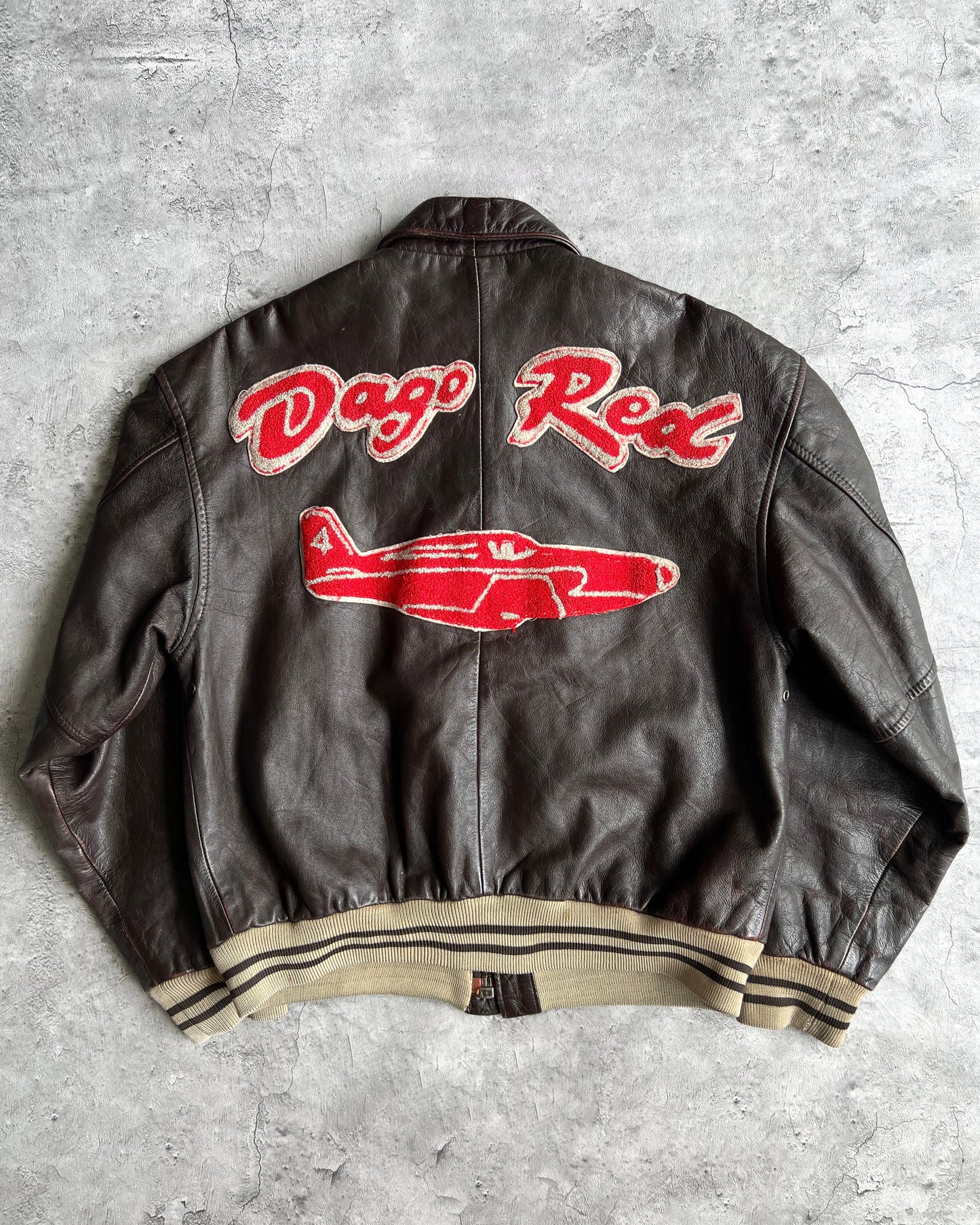 1982 AVIREX 'DAGO RED' TYPE A-2 LEATHER JACKET (S-L)