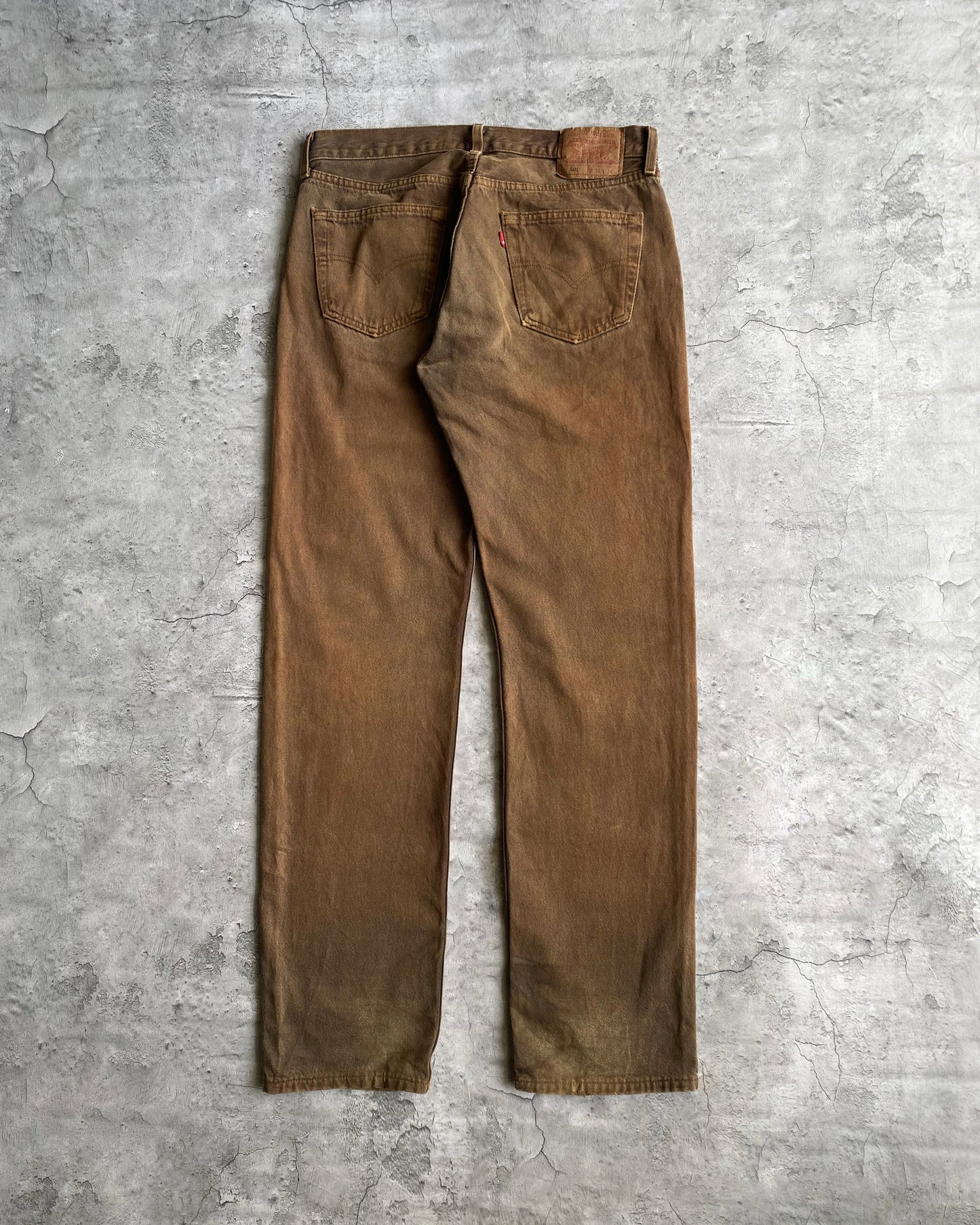 1990S SUN FADED BROWN LEVI'S 501 JEANS (34X34)