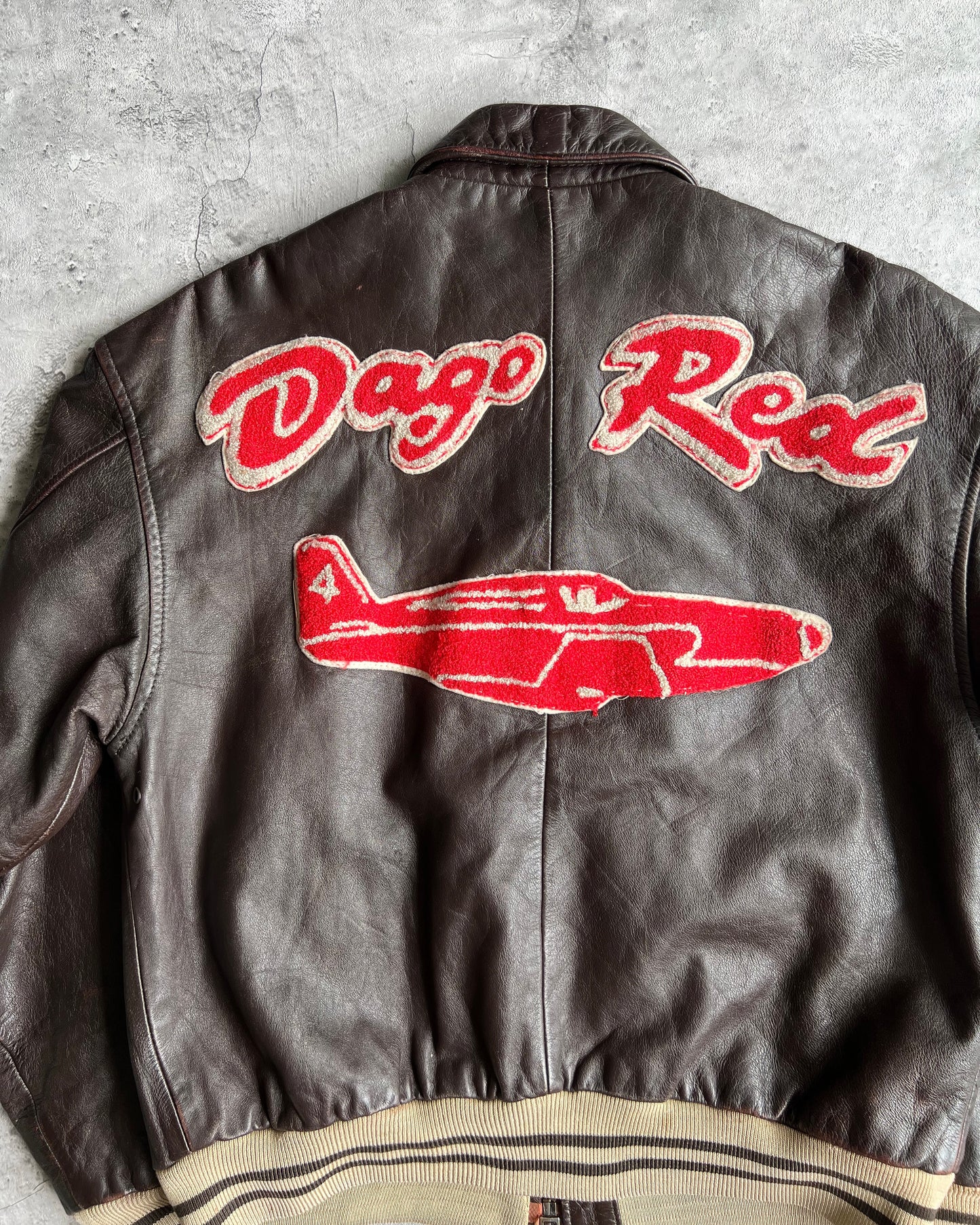 1982 AVIREX 'DAGO RED' TYPE A-2 LEATHER JACKET (S-L)