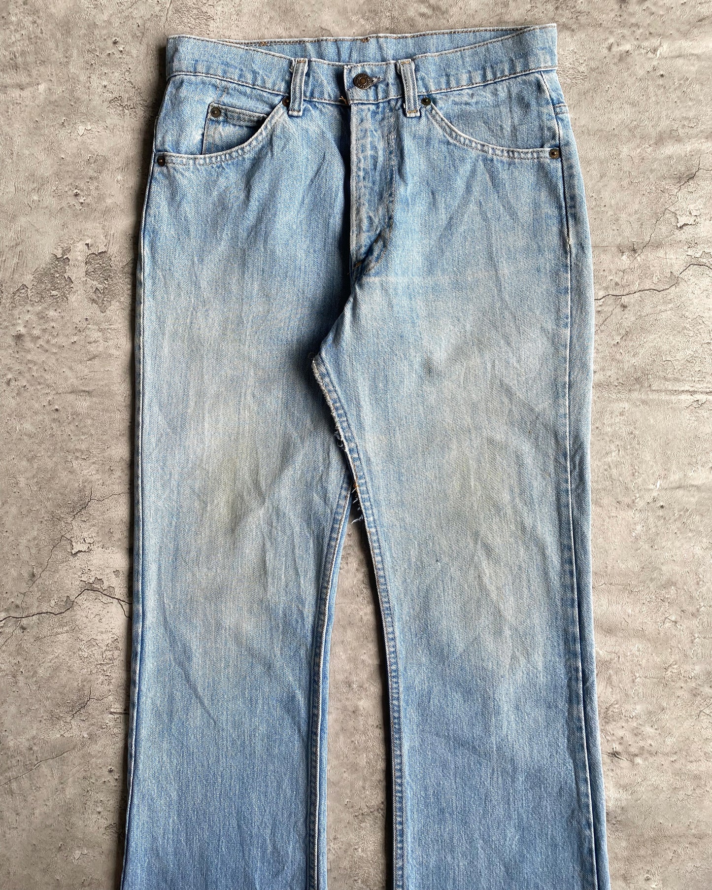1970S FADED WASHED LEVI'S 517 FLARE JEANS (30X33)