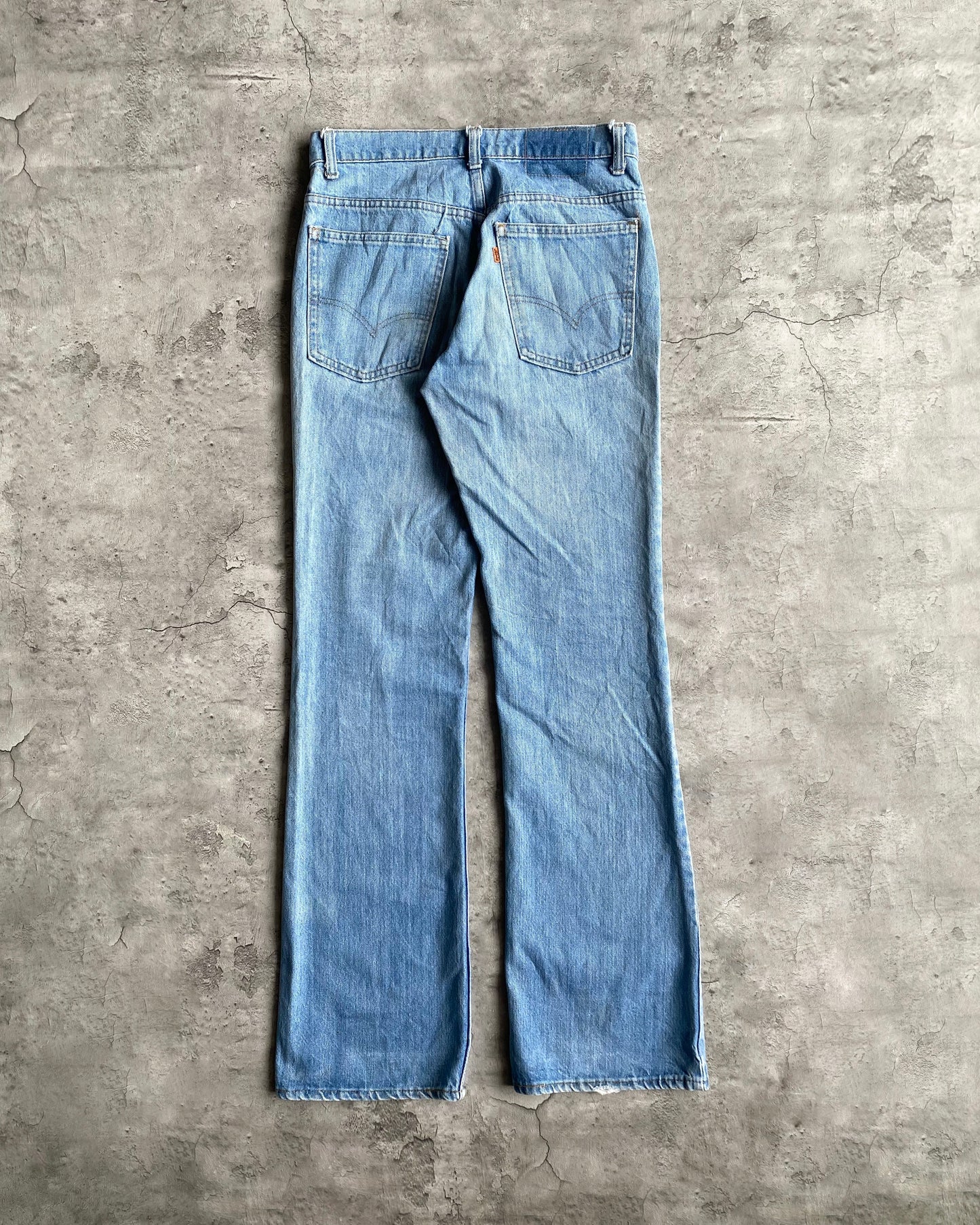 1970S FADED WASHED LEVI'S 517 FLARE JEANS (30X33)