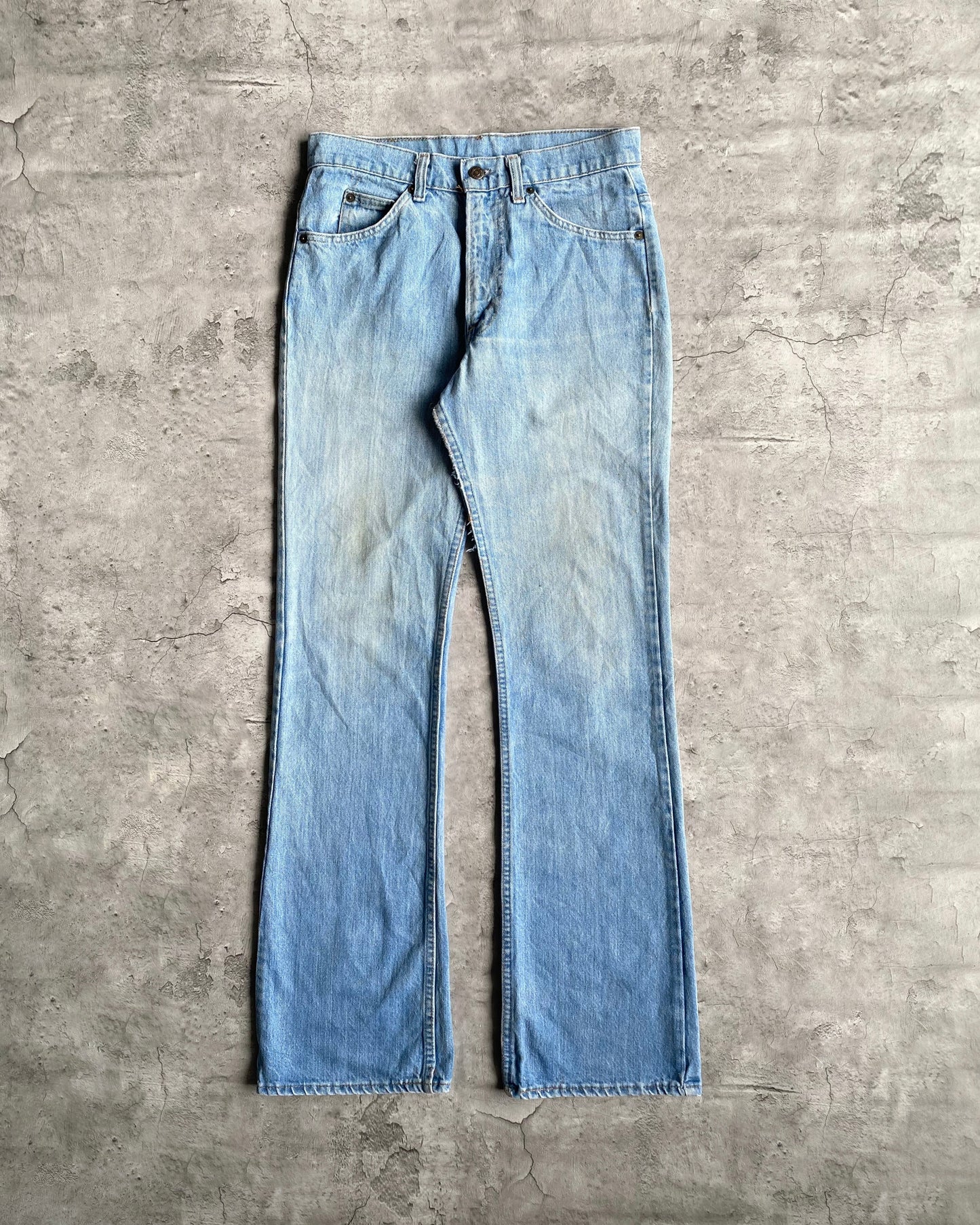 1970S FADED WASHED LEVI'S 517 FLARE JEANS (30X33)