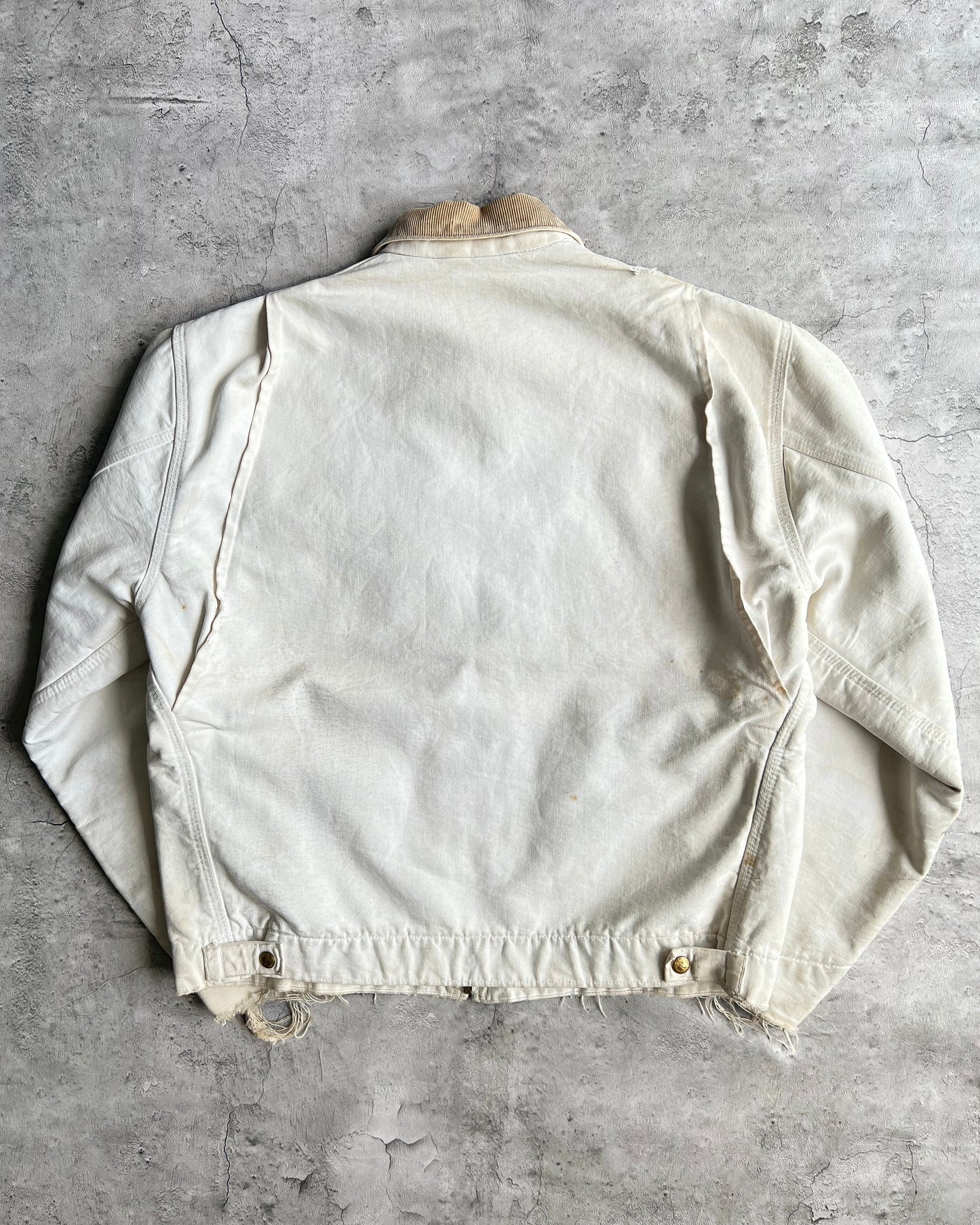 1989 CREAM WHITE CARHARTT DETROIT WORK JACKET (L)