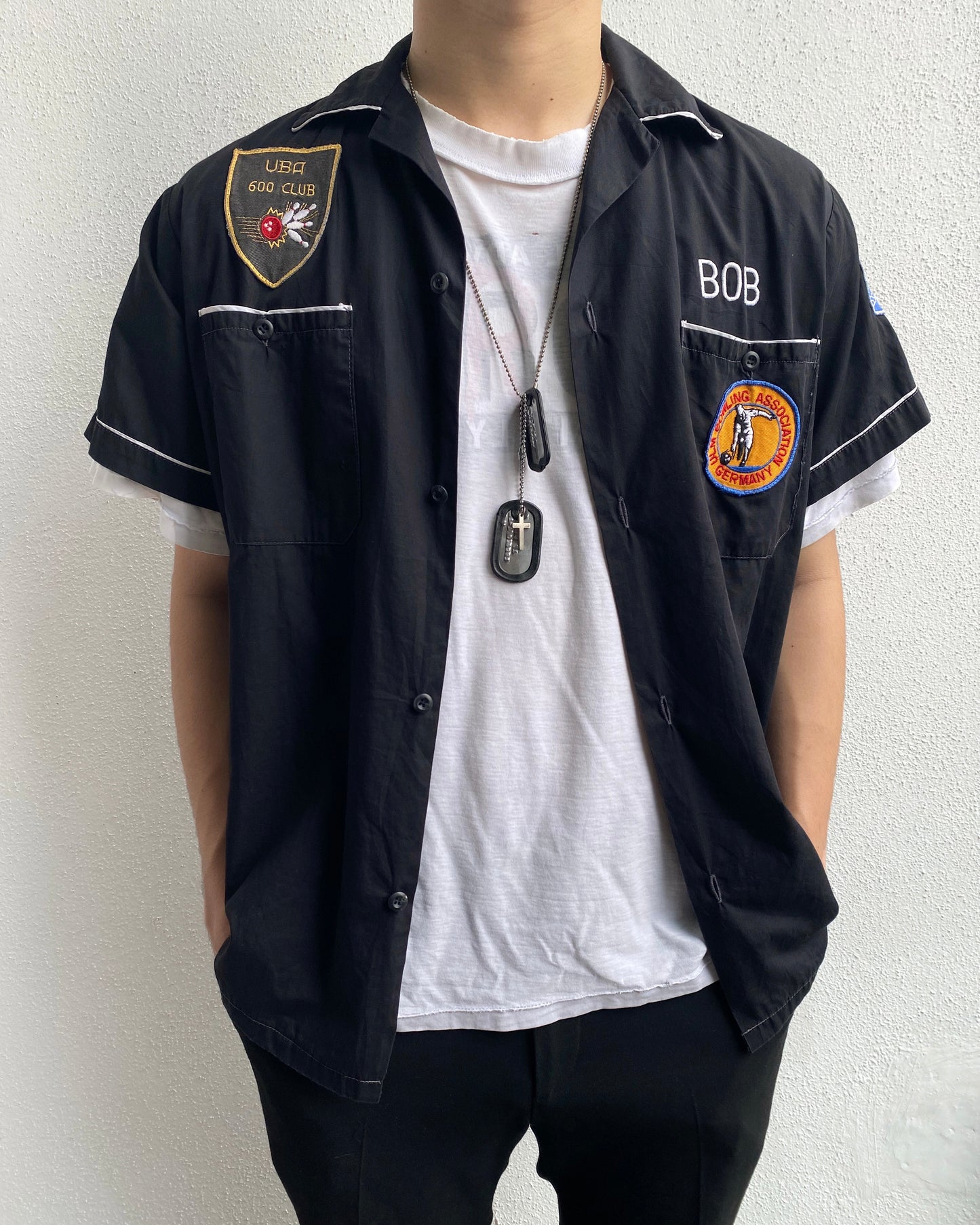 1974 'BOB' PATCHES BOWLING SHIRT (M/L)