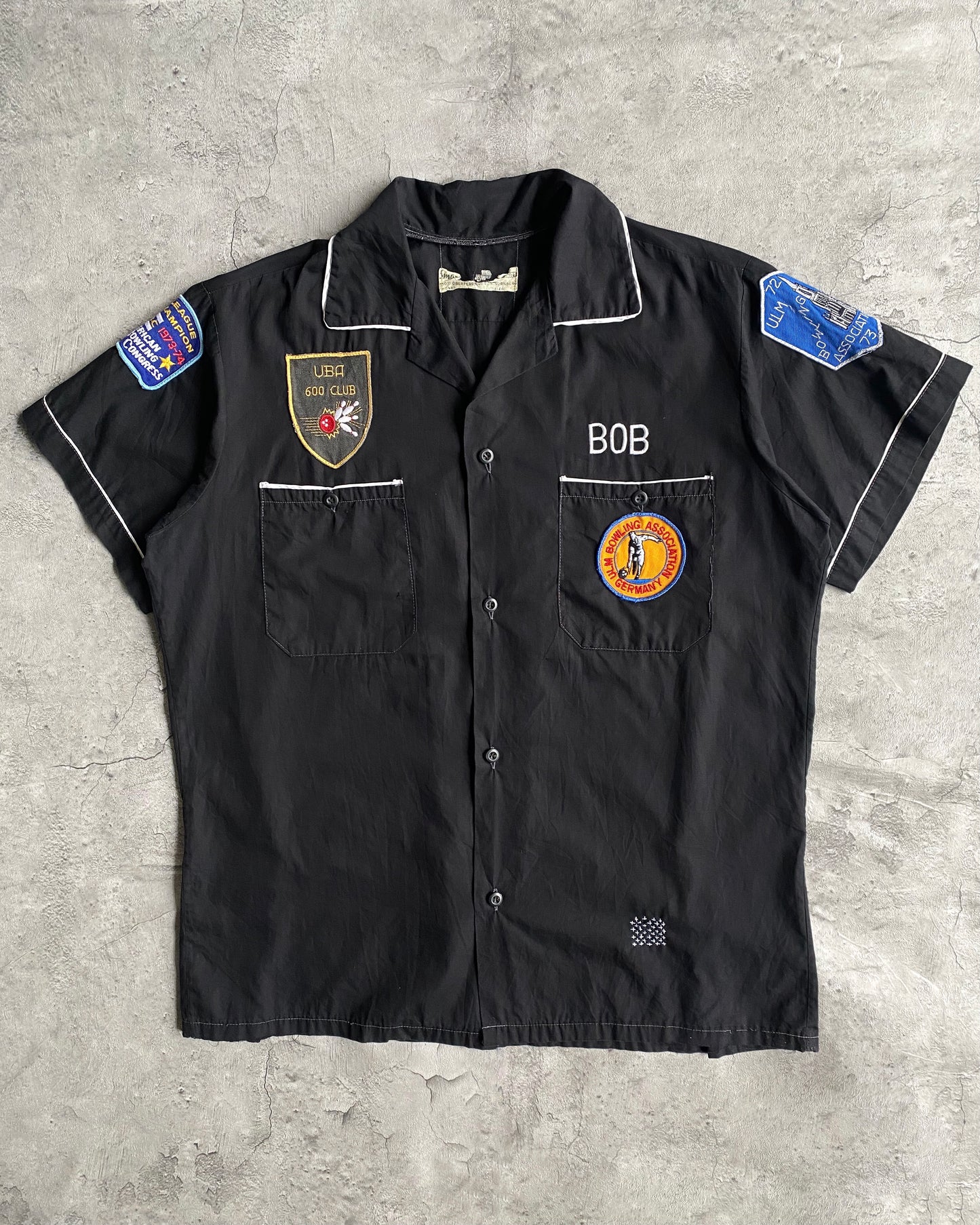 1974 'BOB' PATCHES BOWLING SHIRT (M/L)