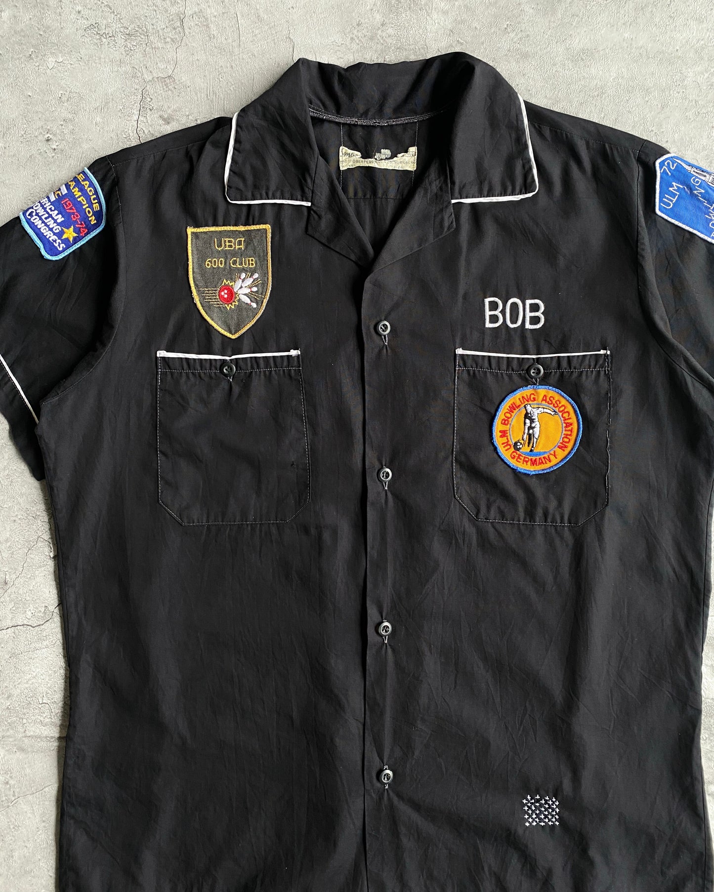 1974 'BOB' PATCHES BOWLING SHIRT (M/L)