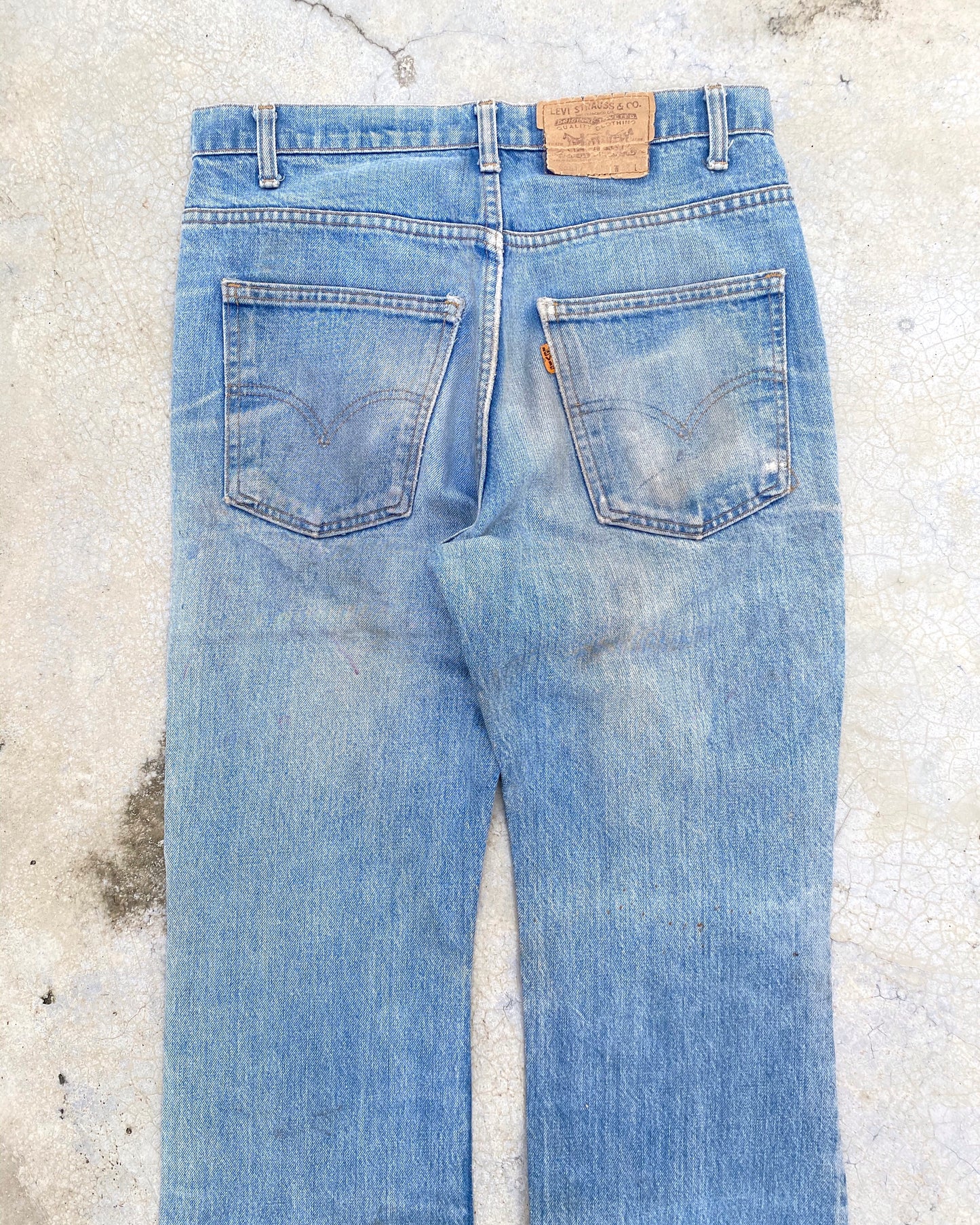 1980S LEVI’S 517 REPAIRED FLARED JEANS (32X36)