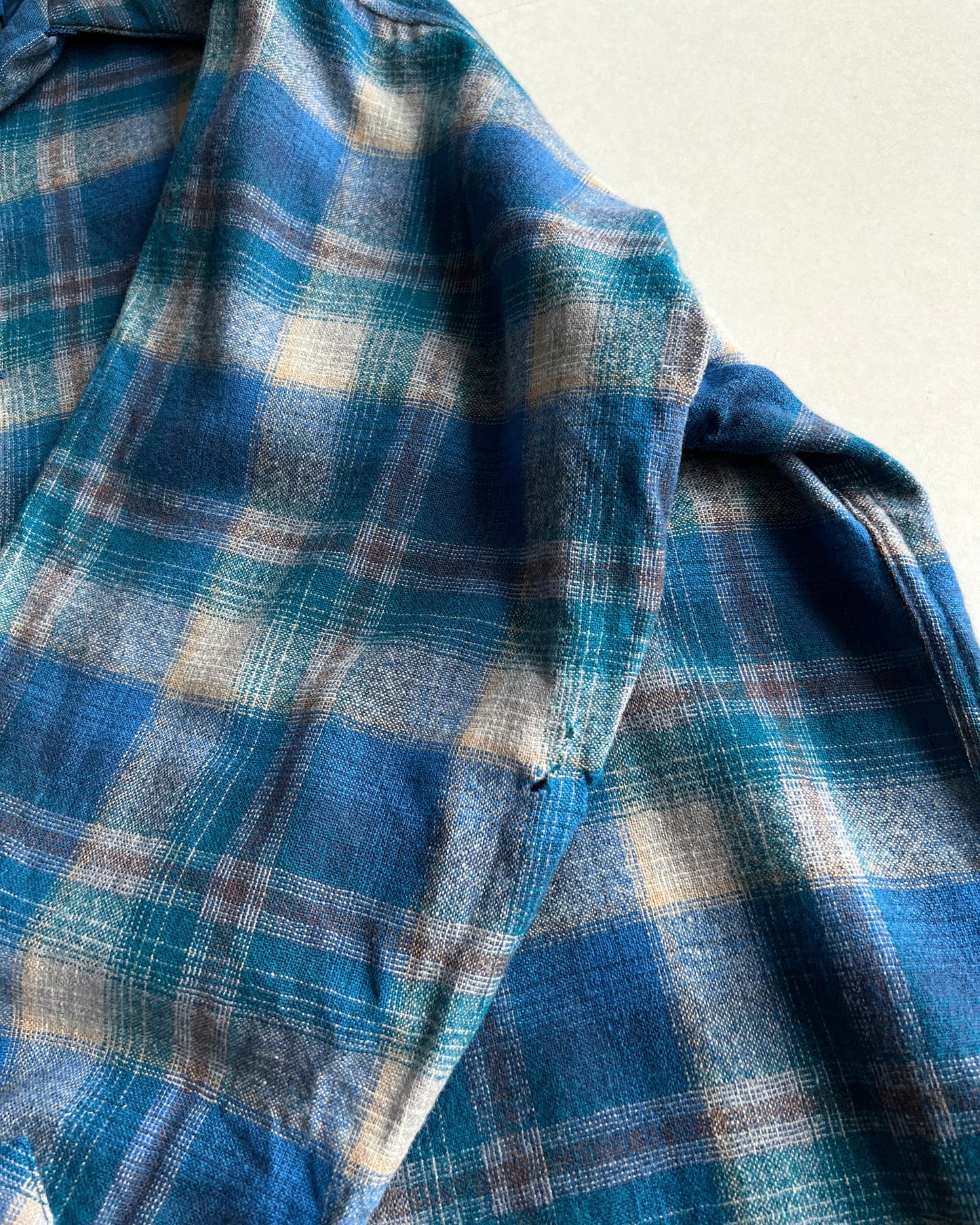 1980S PENDLETON DOUPLE POCKET WOOL PLAID FLANNEL (XL)