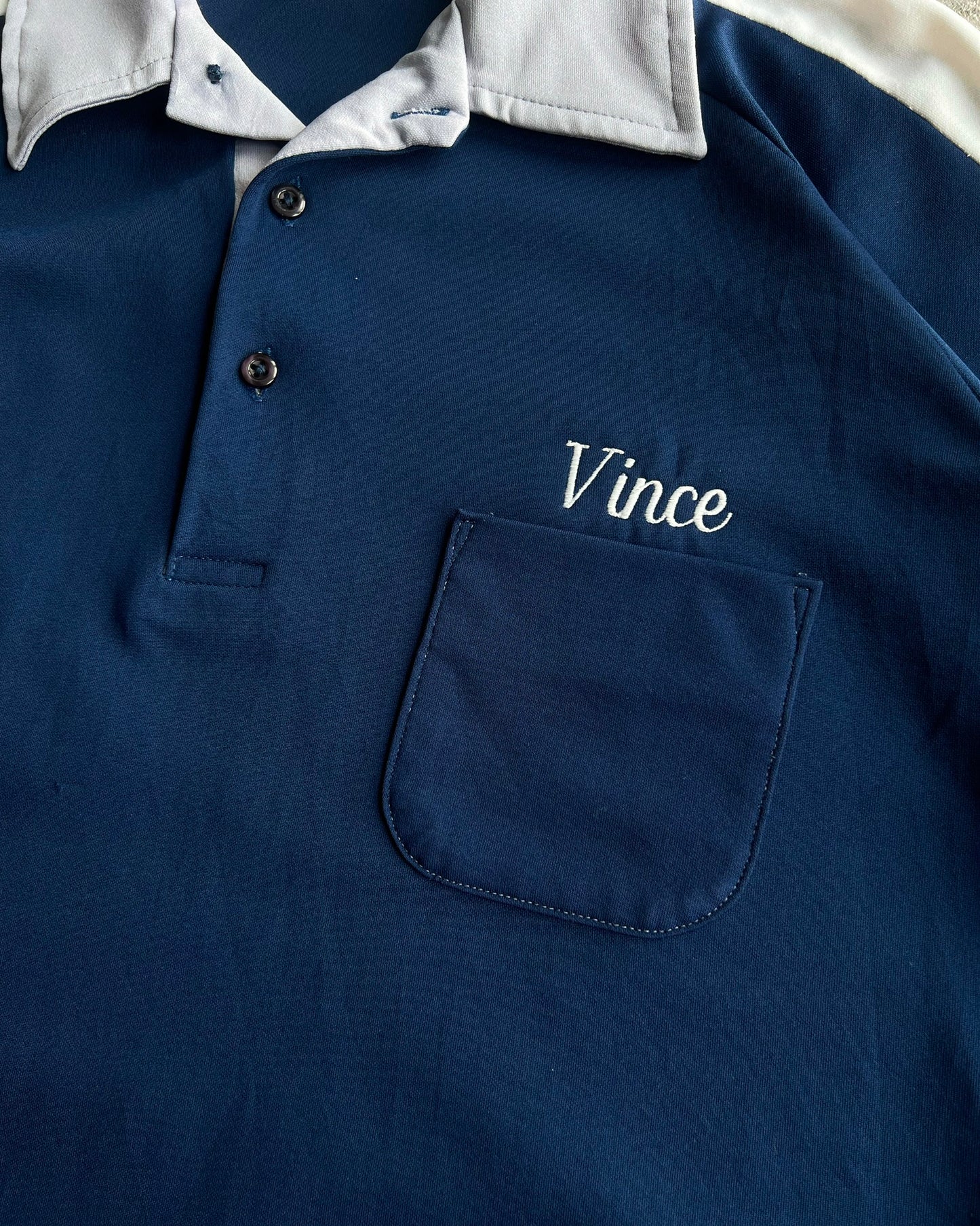 1950S KING LOUIE BOWLING RAGLAN POLO SHIRT (M)