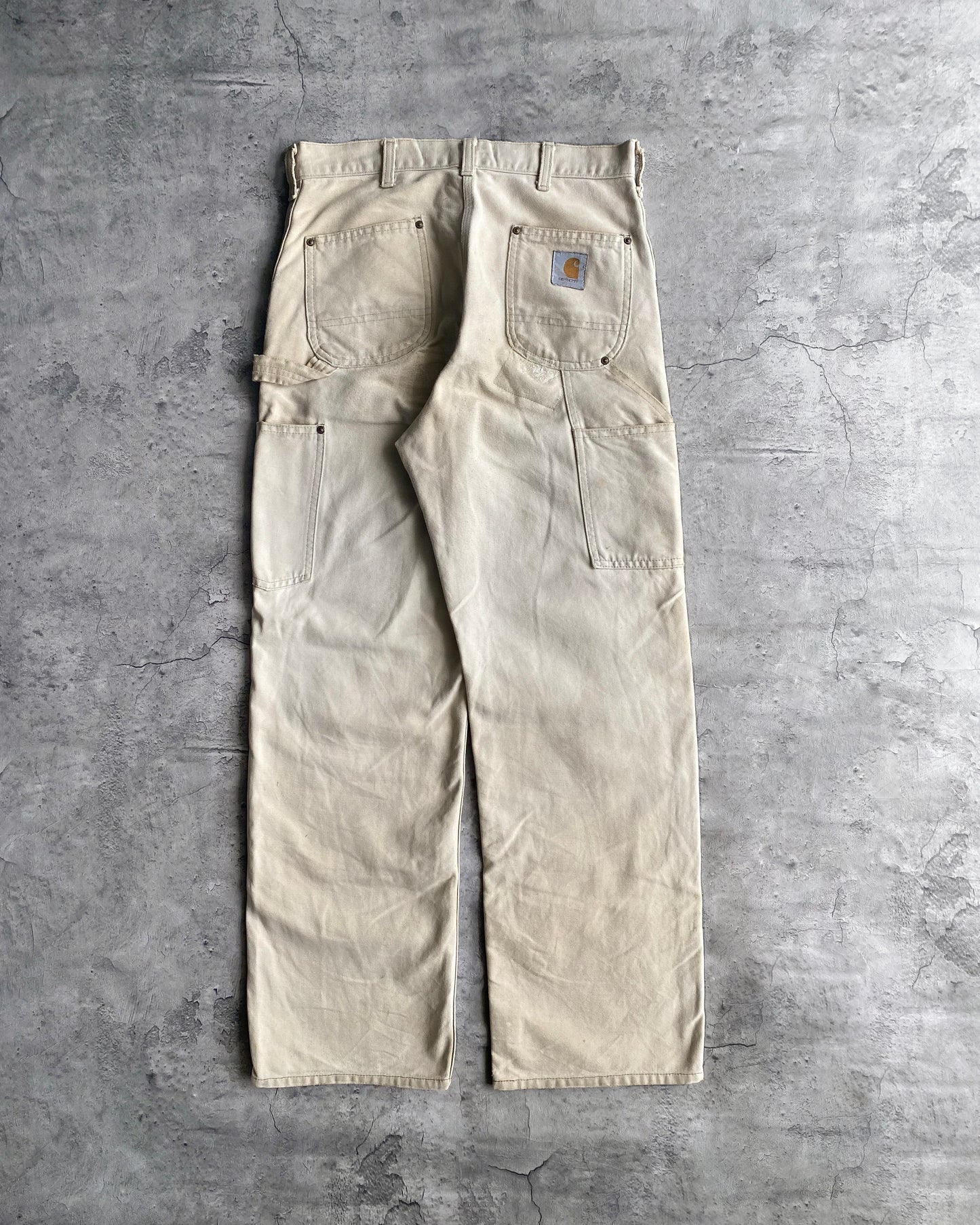 1990S OFF WHITE CARHARTT DOUBLE KNEE PANTS (30X30)