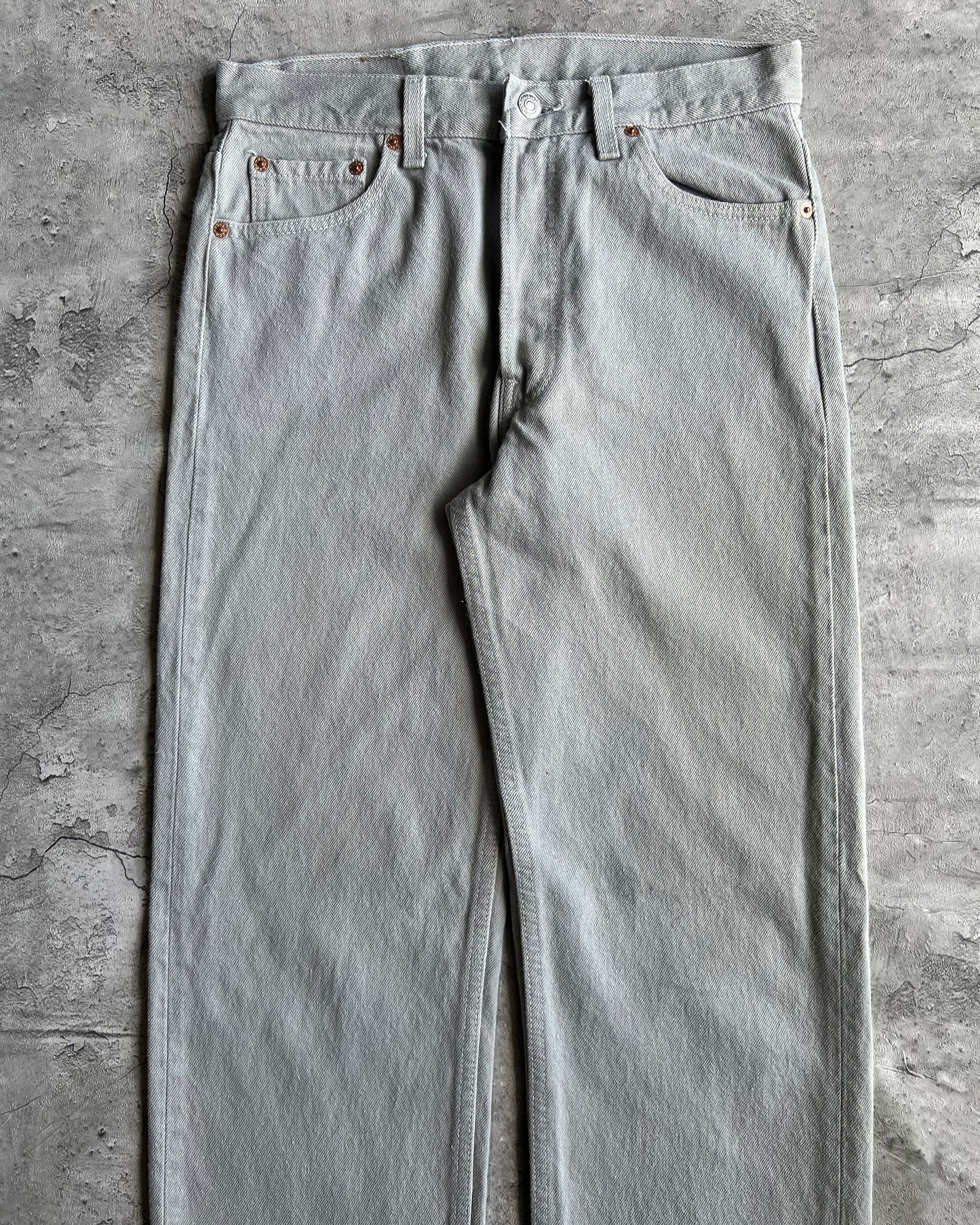 1990S GREY LEVI'S 501 RELEASED HEM JEANS (30X31)