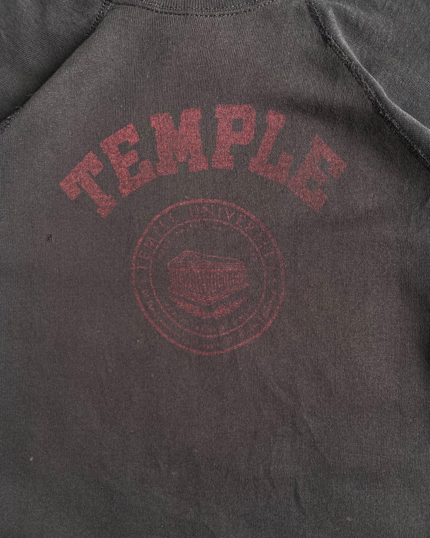 1980S 'TEMPLE UNIVERSITY' RAGLAN SWEATSHIRT (L)