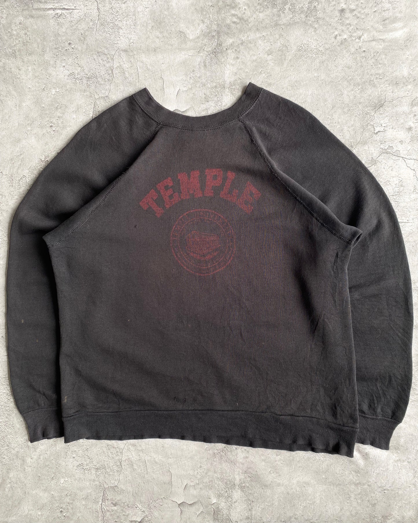 1980S 'TEMPLE UNIVERSITY' RAGLAN SWEATSHIRT (L)